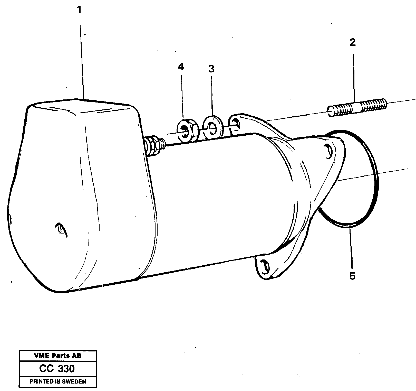 Схема запчастей Volvo EL70C - 13086 Starter motor, mounting EL70C VOLVO BM VOLVO BM EL70C