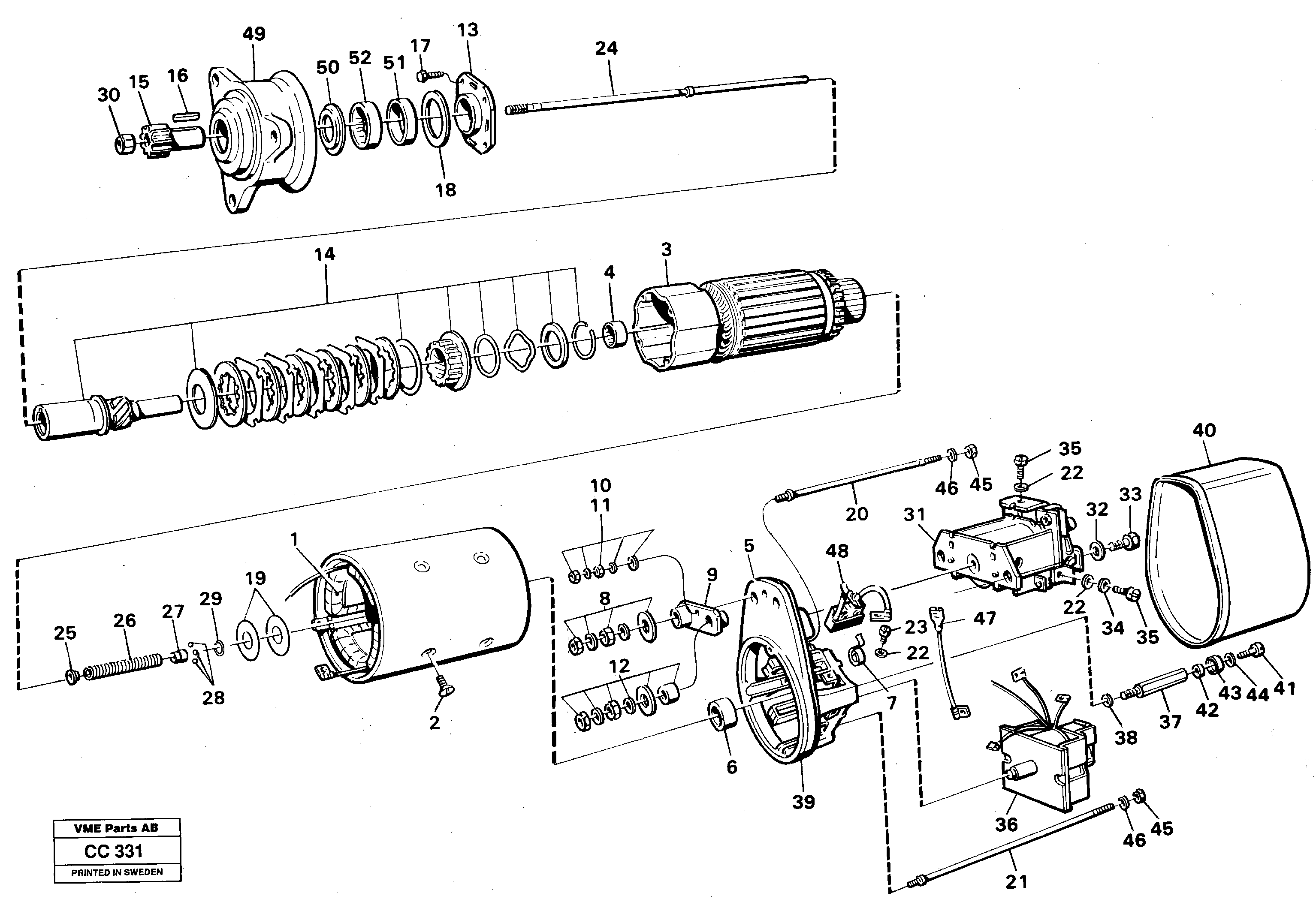 Схема запчастей Volvo EL70C - 23112 Starter motor EL70C VOLVO BM VOLVO BM EL70C