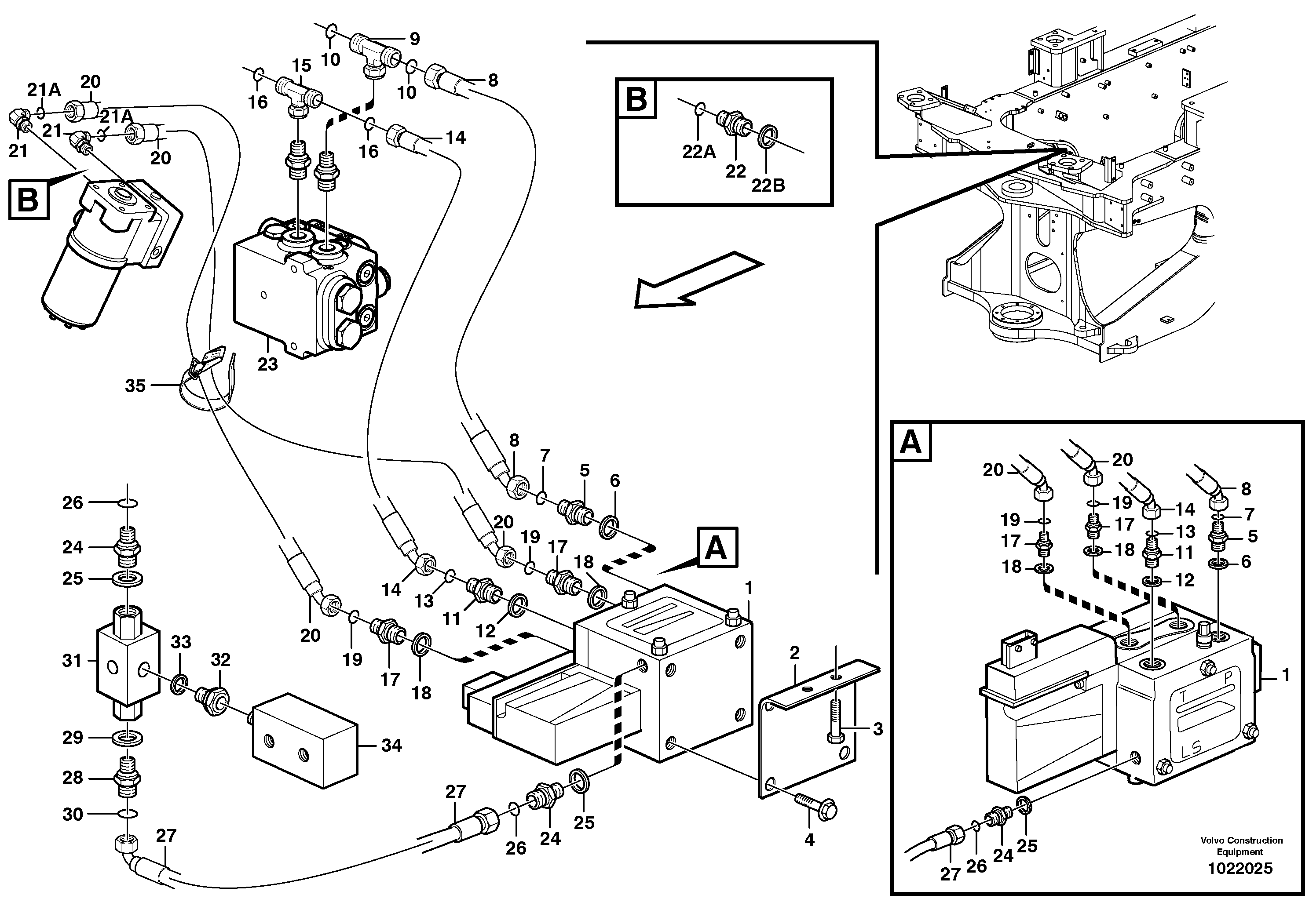 Схема запчастей Volvo L120E - 102095 CDC - steering L120E S/N 19804- SWE, 66001- USA, 71401-BRA, 54001-IRN