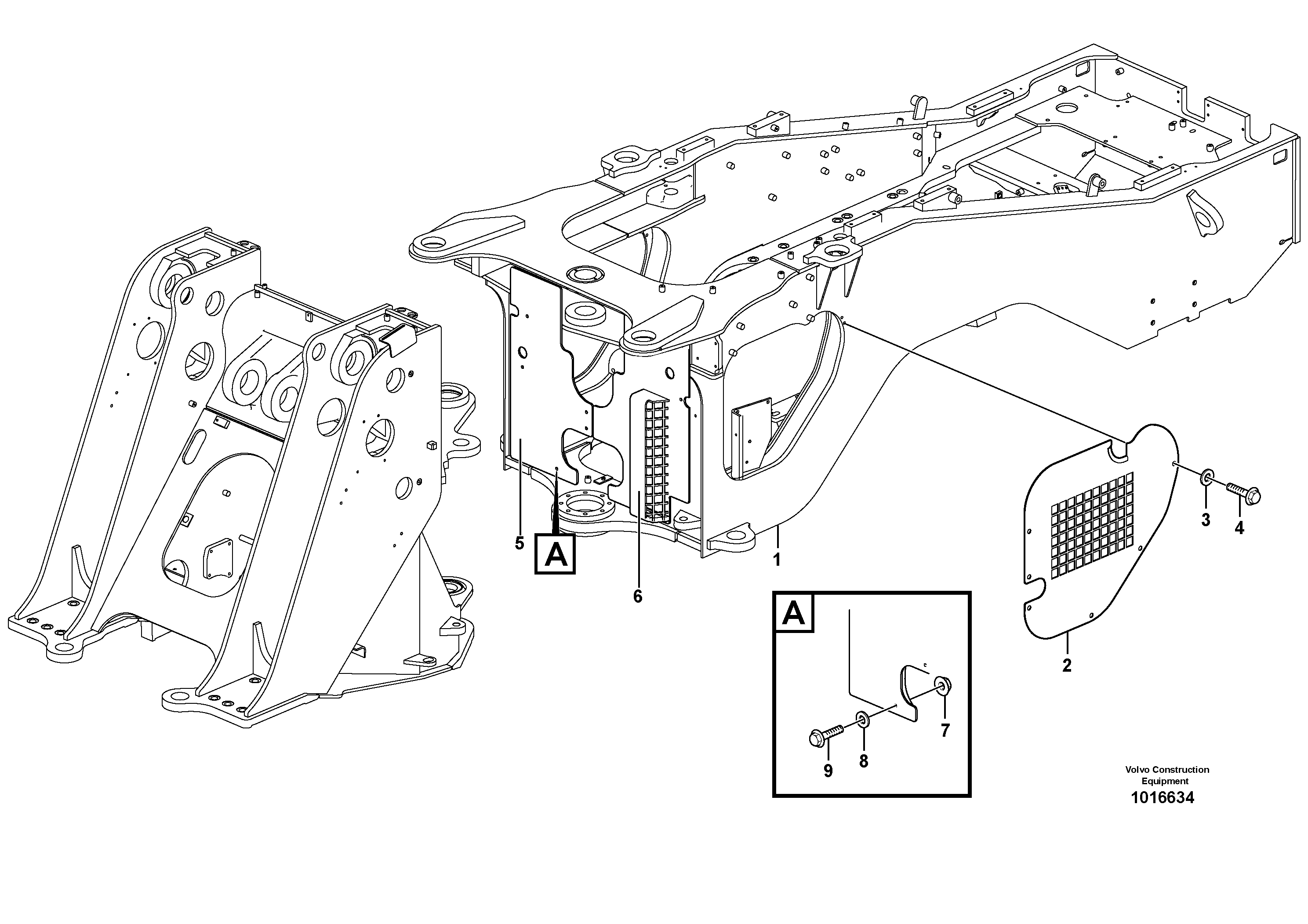 Схема запчастей Volvo L120E - 59829 Protecting plates L120E S/N 19804- SWE, 66001- USA, 71401-BRA, 54001-IRN