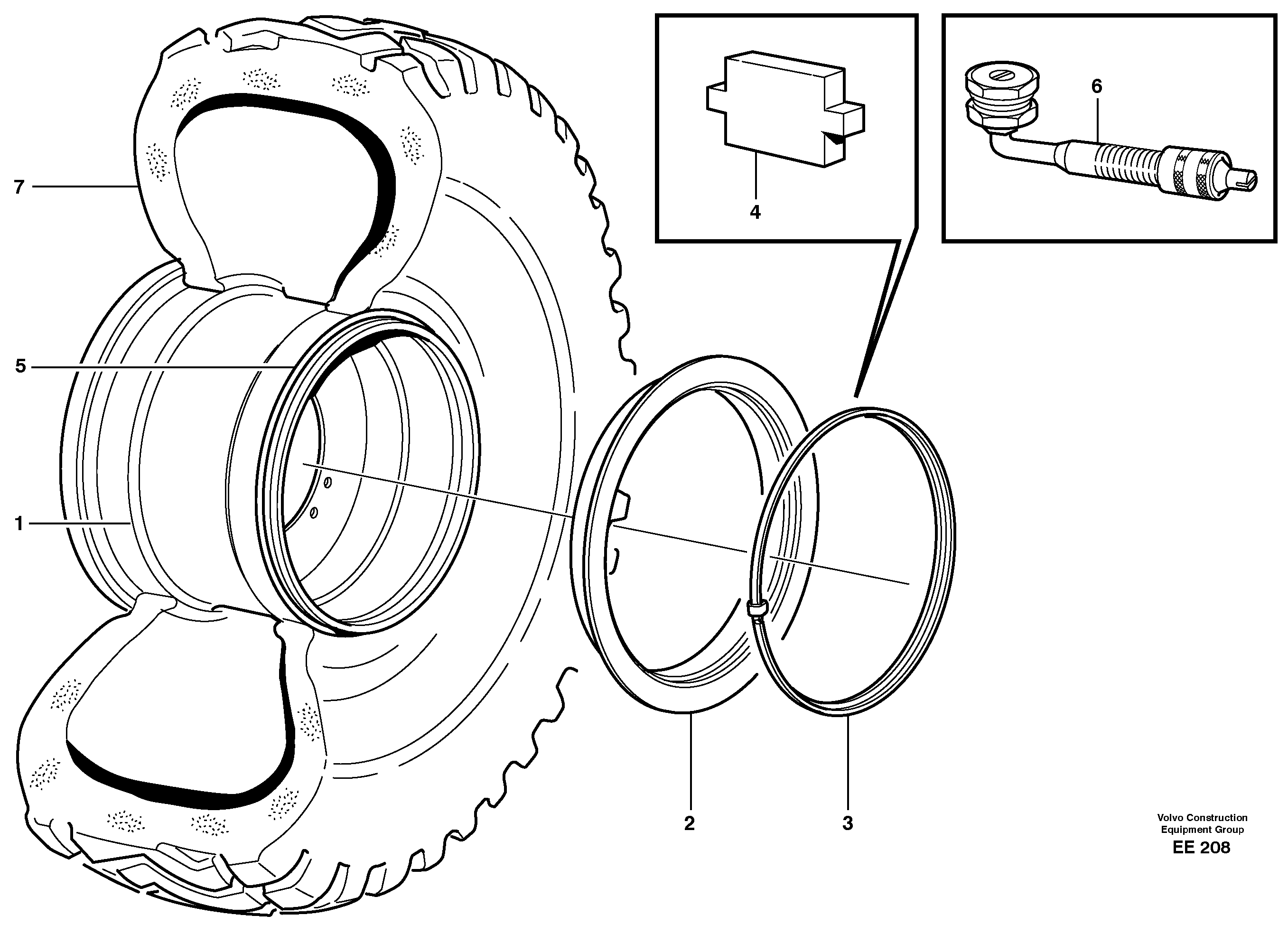 Схема запчастей Volvo L120E - 11908 Wheel L120E S/N 19804- SWE, 66001- USA, 71401-BRA, 54001-IRN