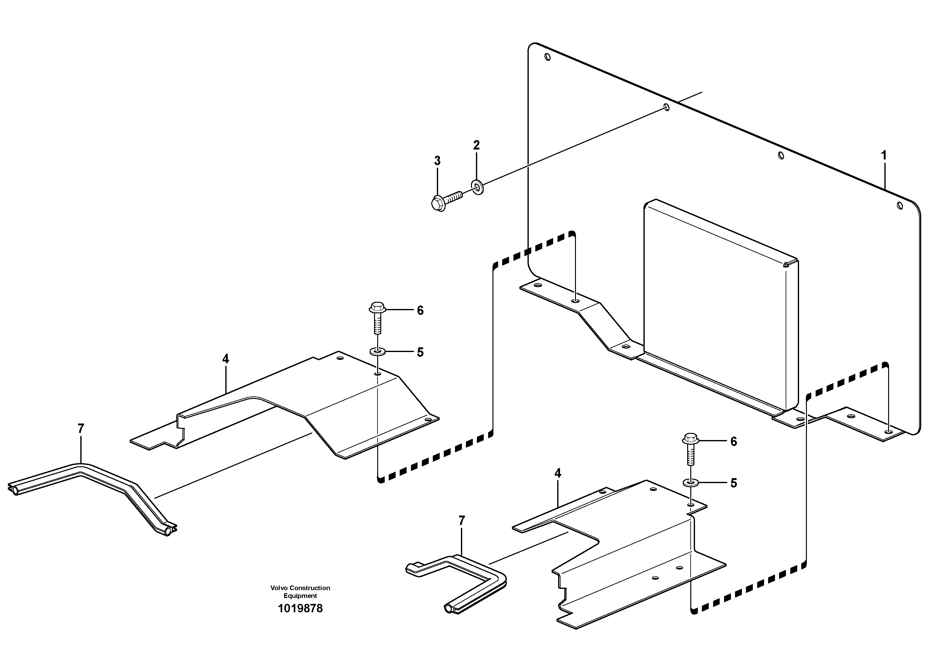 Схема запчастей Volvo L120E - 12377 Coverplates L120E S/N 19804- SWE, 66001- USA, 71401-BRA, 54001-IRN