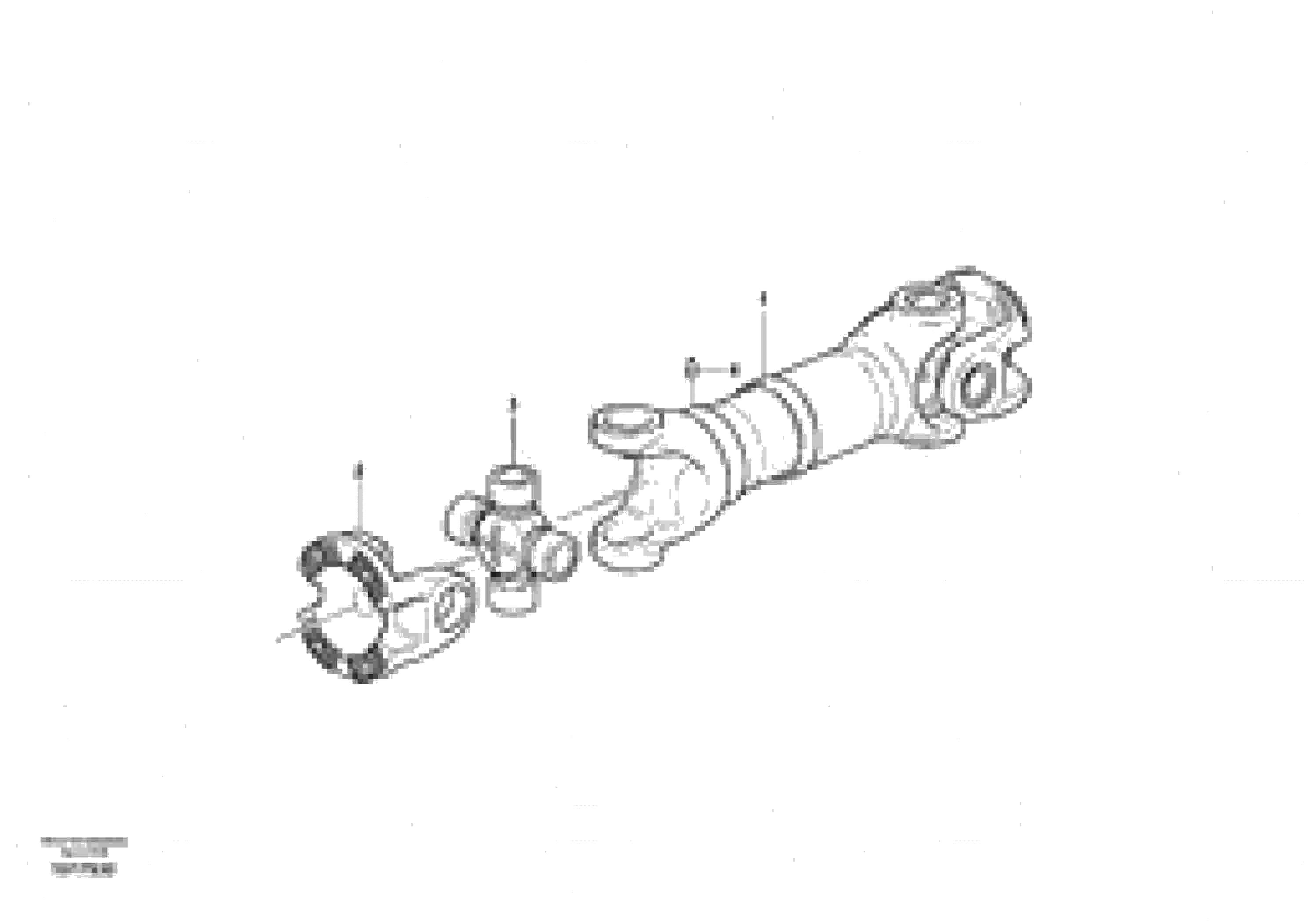 Схема запчастей Volvo L120E - 67001 Вал карданный L120E S/N 16001 - 19668 SWE, 64001- USA, 70701-BRA