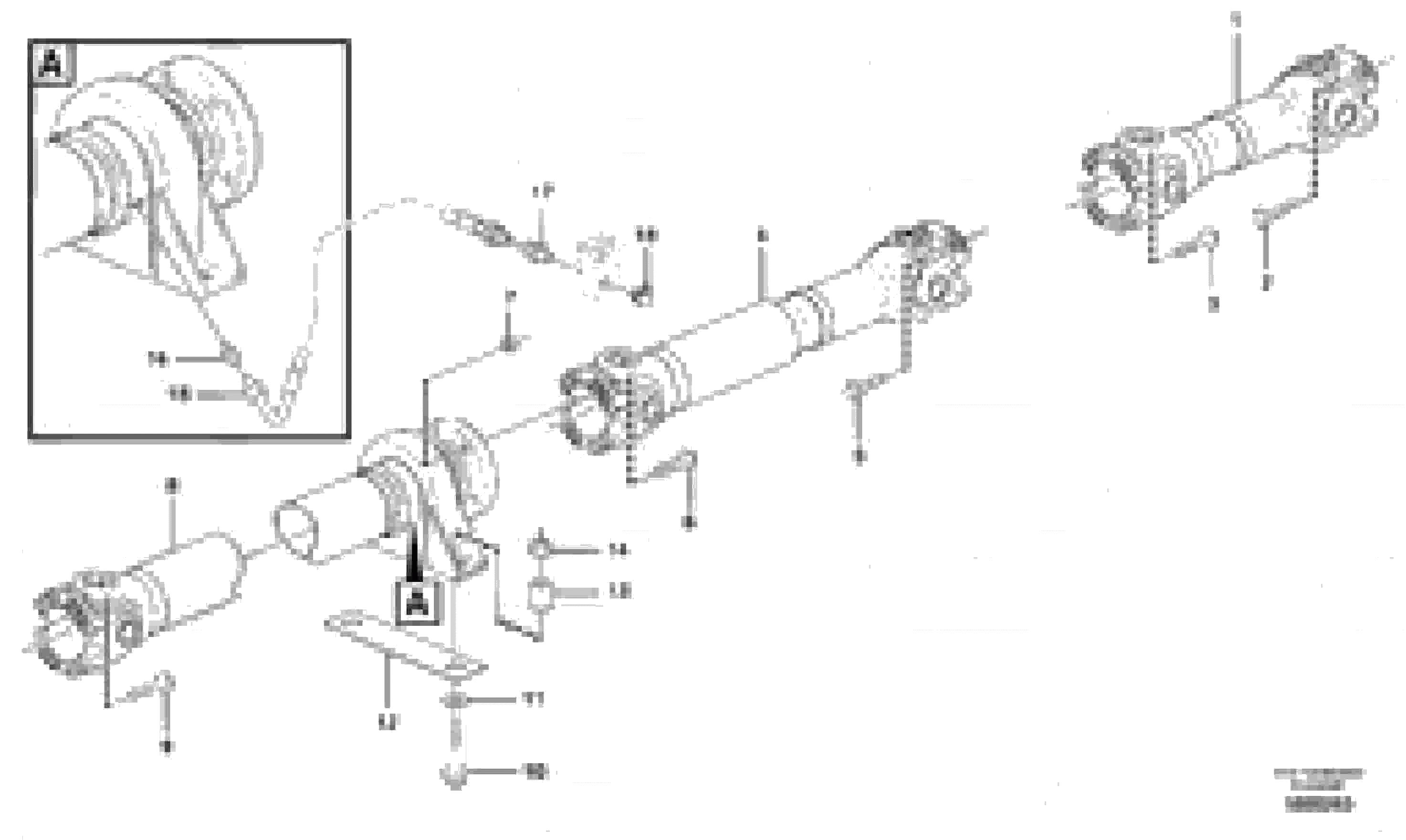 Схема запчастей Volvo L120E - 67259 Propeller shafts with fitting parts L120E S/N 16001 - 19668 SWE, 64001- USA, 70701-BRA