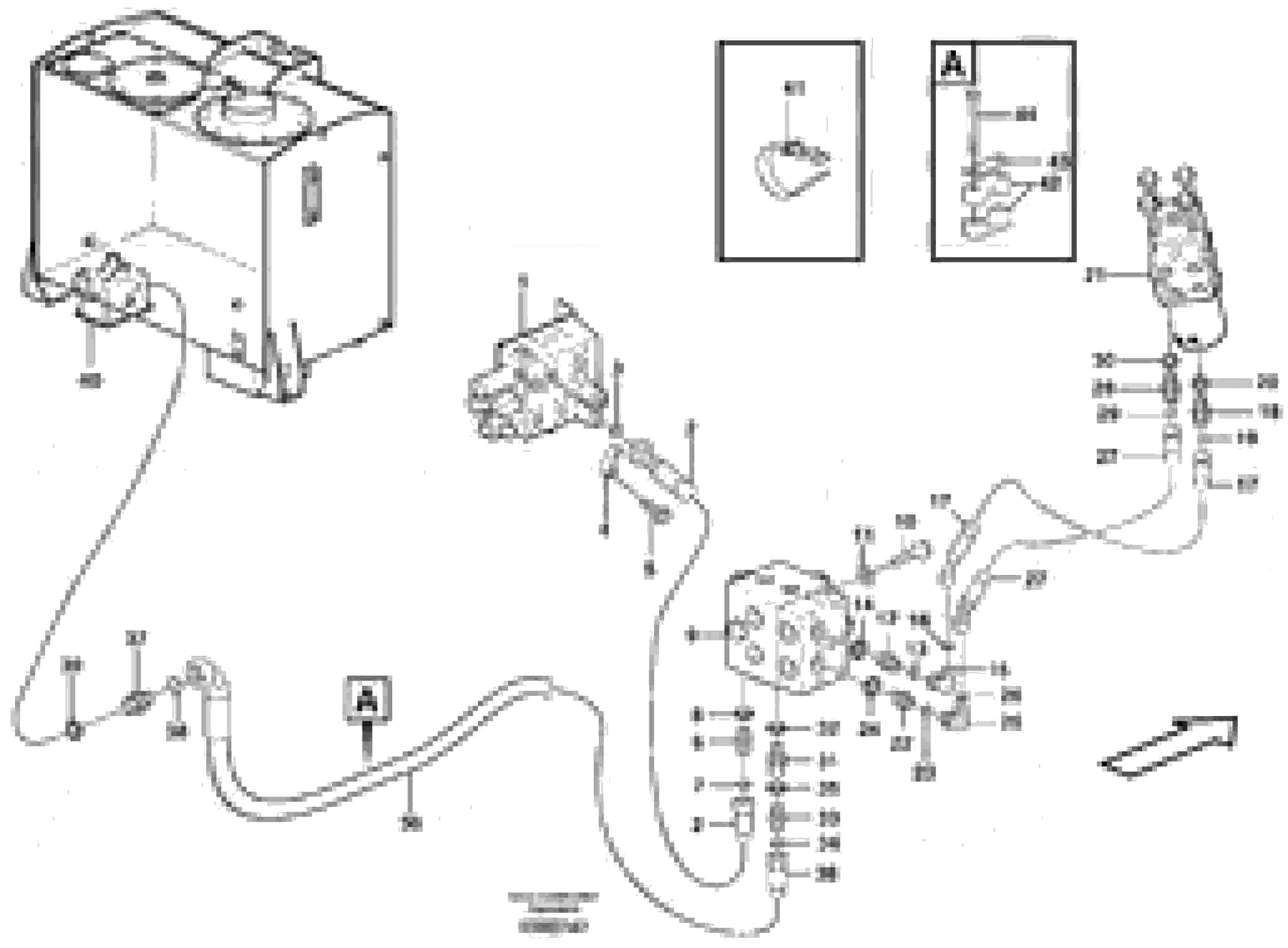 Схема запчастей Volvo L120E - 3949 Steering system, pressure and return lines L120E S/N 16001 - 19668 SWE, 64001- USA, 70701-BRA