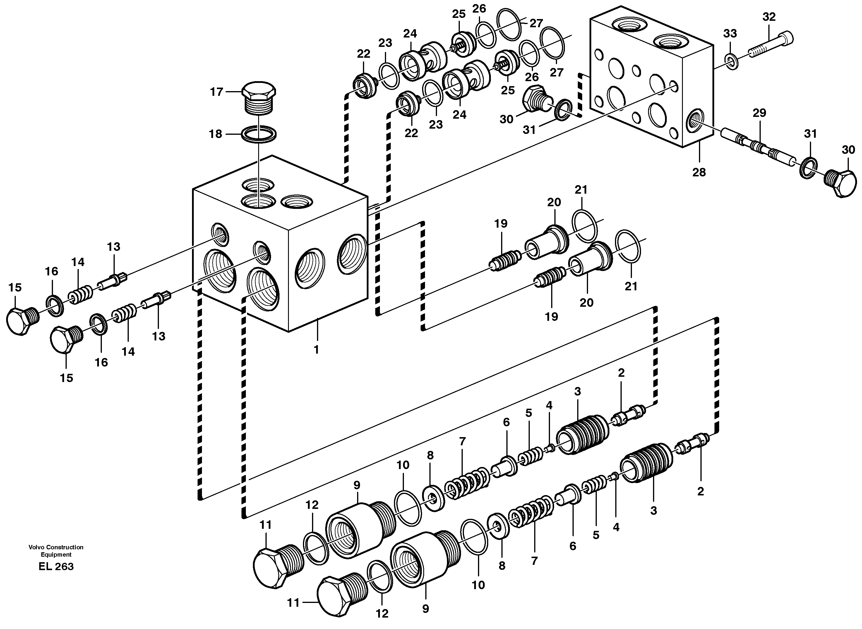 Схема запчастей Volvo L120E - 77318 Shift valve L120E S/N 16001 - 19668 SWE, 64001- USA, 70701-BRA