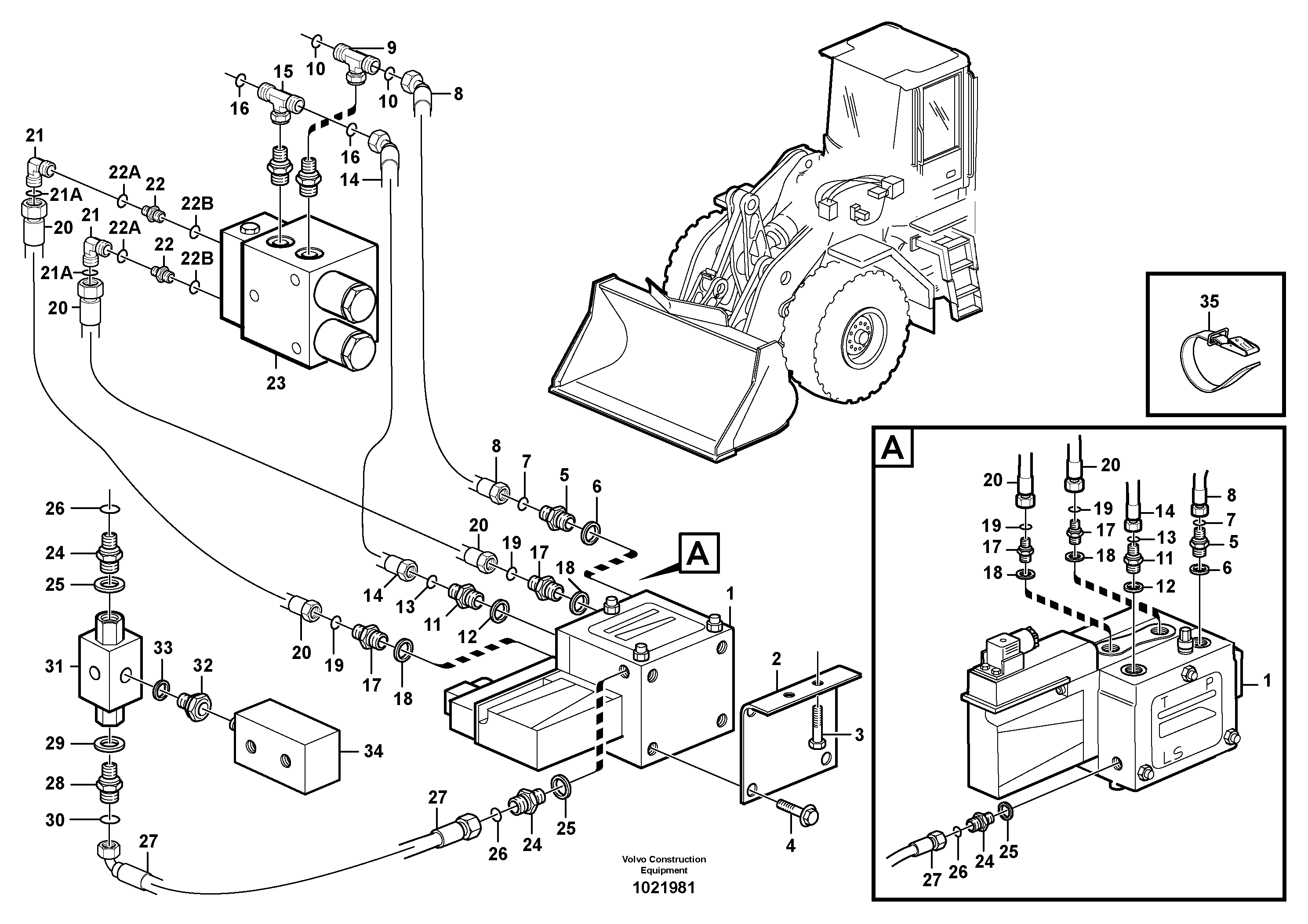 Схема запчастей Volvo L120E - 102189 CDC - steering L120E S/N 16001 - 19668 SWE, 64001- USA, 70701-BRA