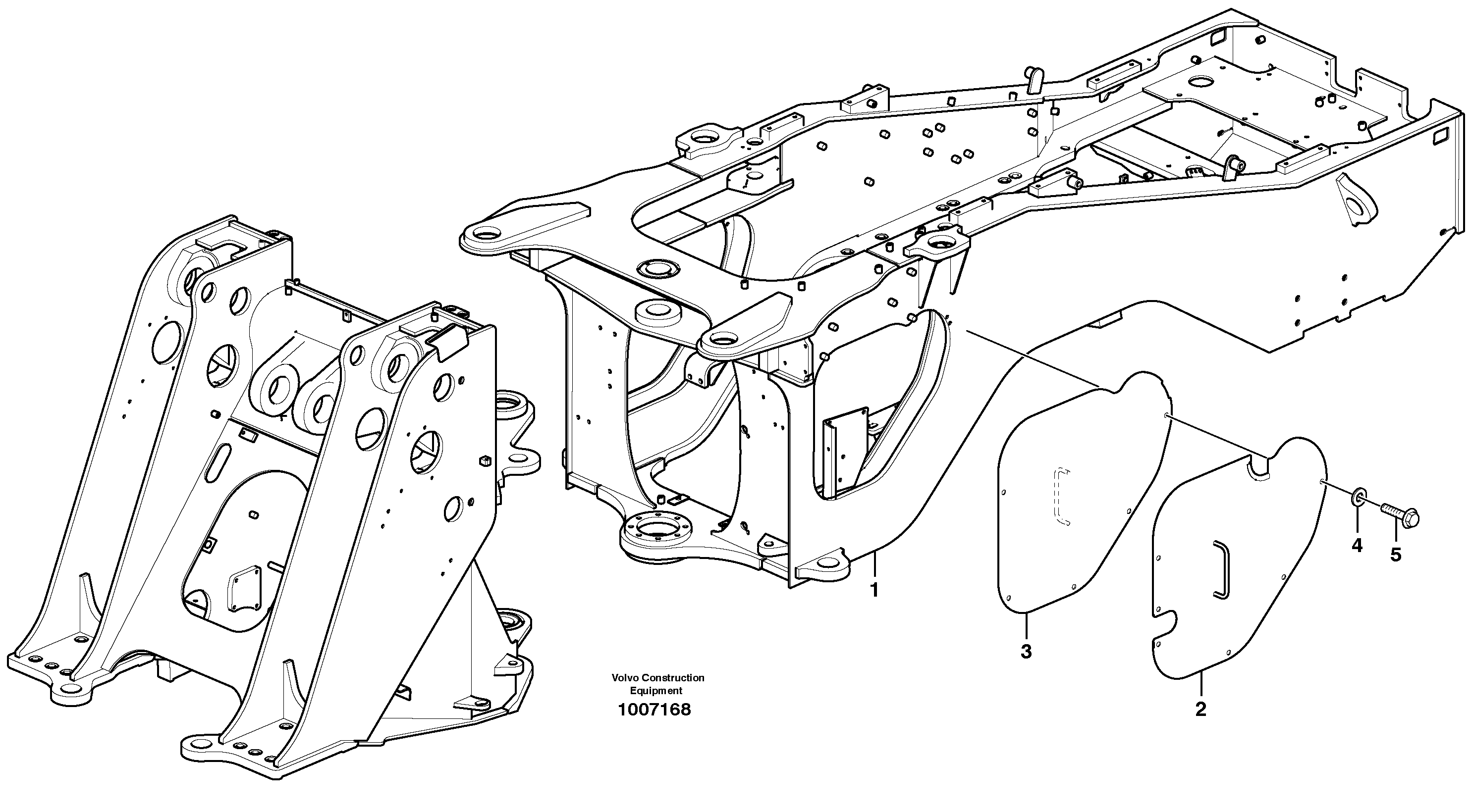 Схема запчастей Volvo L120E - 7156 Protecting plates L120E S/N 16001 - 19668 SWE, 64001- USA, 70701-BRA