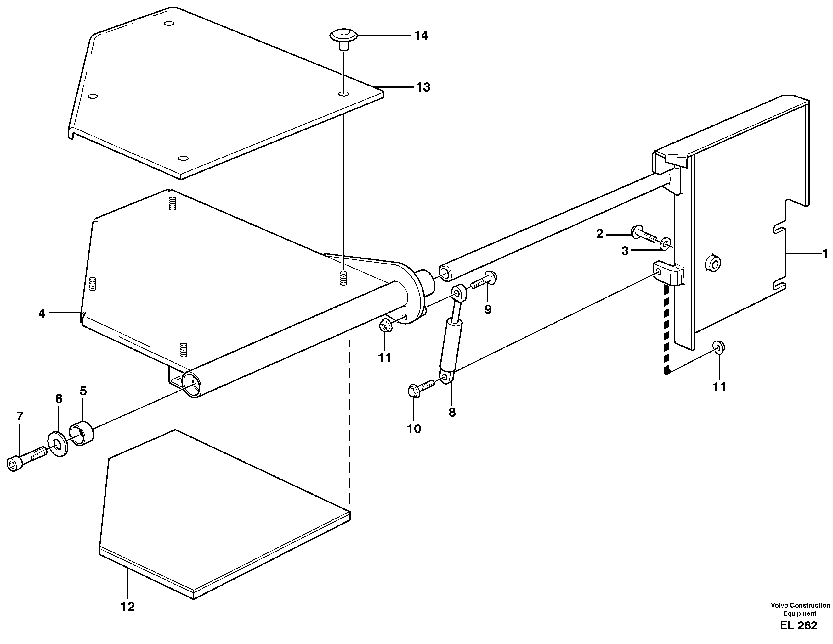 Схема запчастей Volvo L120E - 24106 Instructors seat L120E S/N 19804- SWE, 66001- USA, 71401-BRA, 54001-IRN