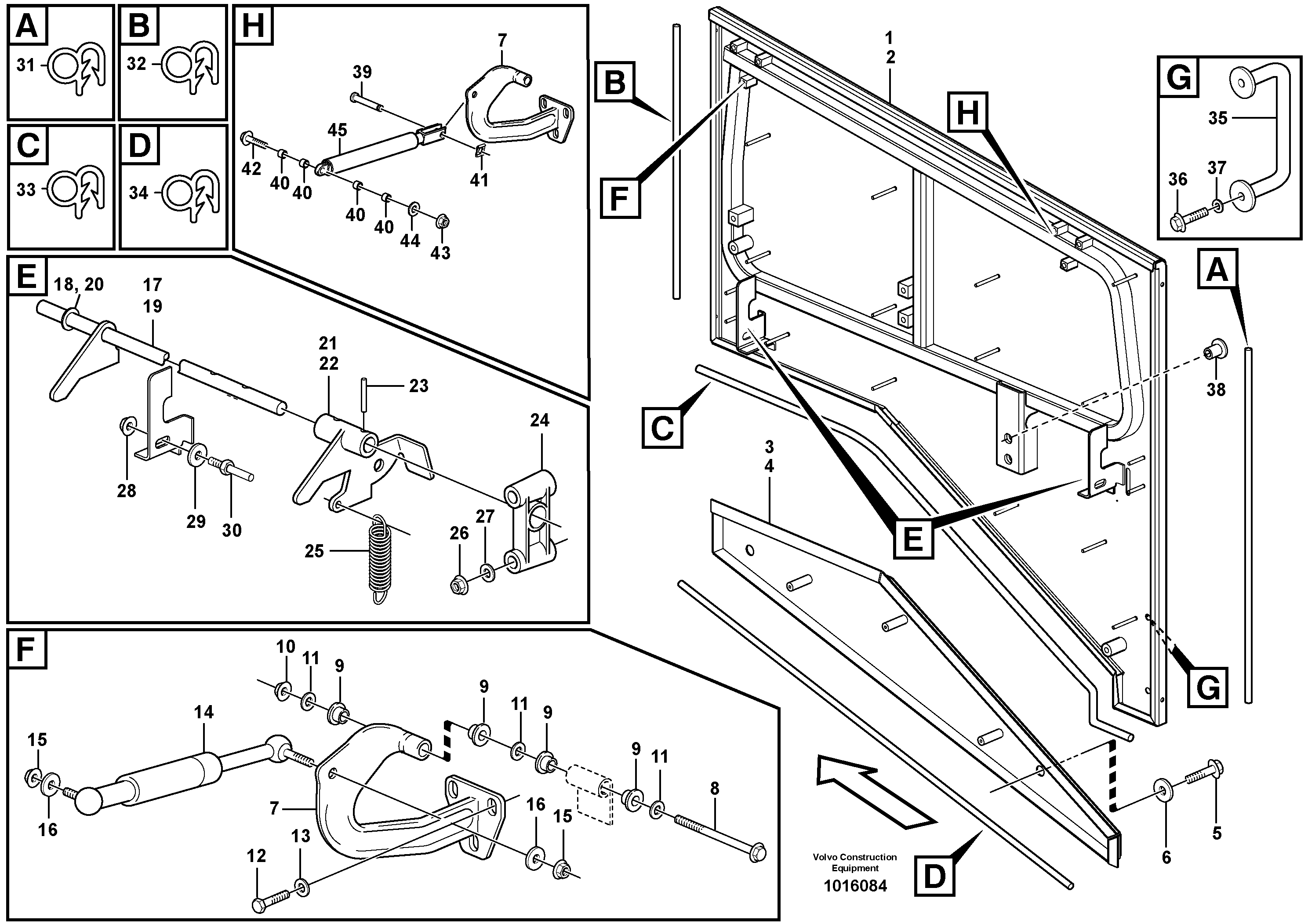 Схема запчастей Volvo L120E - 49899 Top plate, side hatches, rear L120E S/N 16001 - 19668 SWE, 64001- USA, 70701-BRA