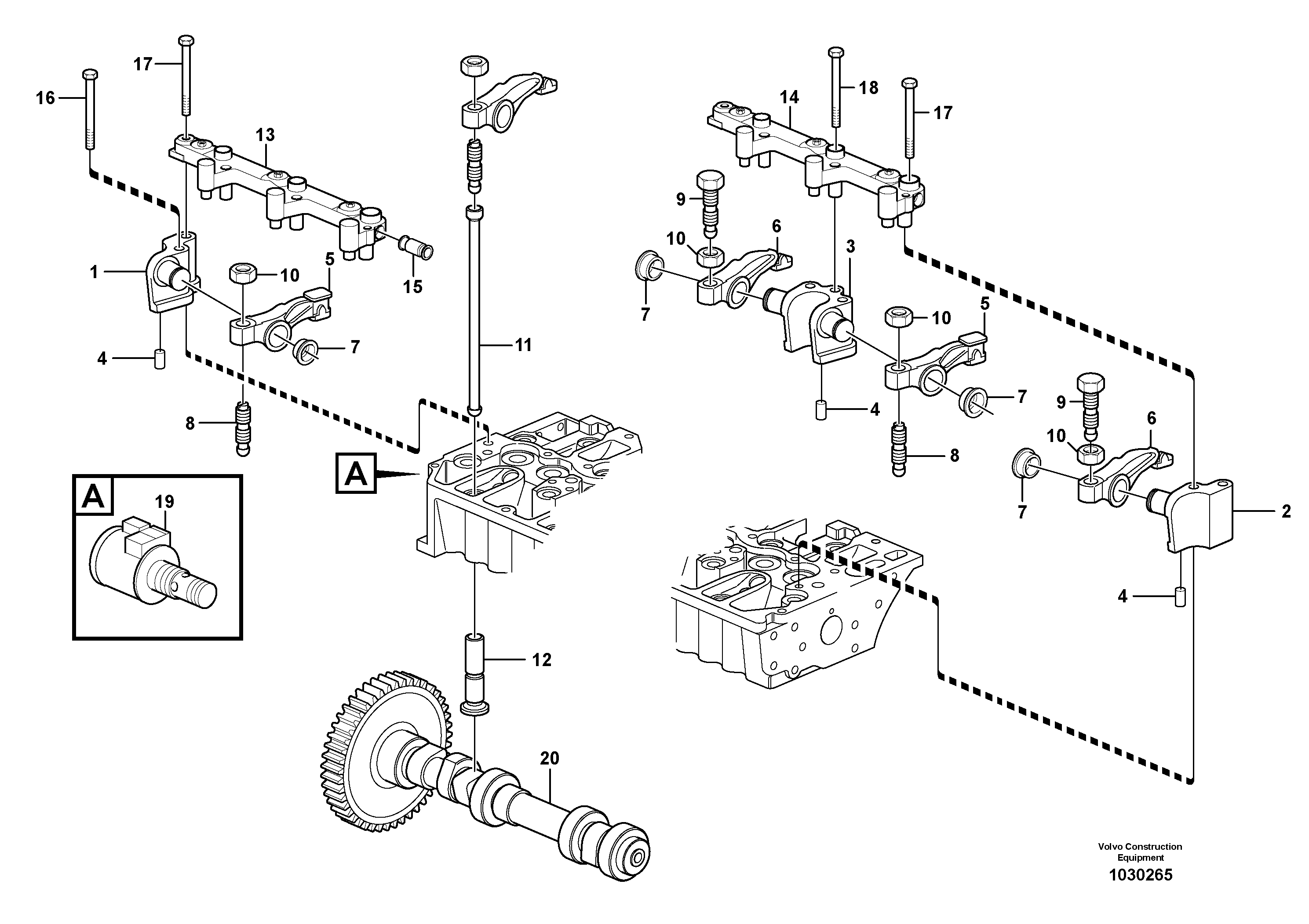 Схема запчастей Volvo L120E - 10293 Valve mechanism L120E S/N 19804- SWE, 66001- USA, 71401-BRA, 54001-IRN