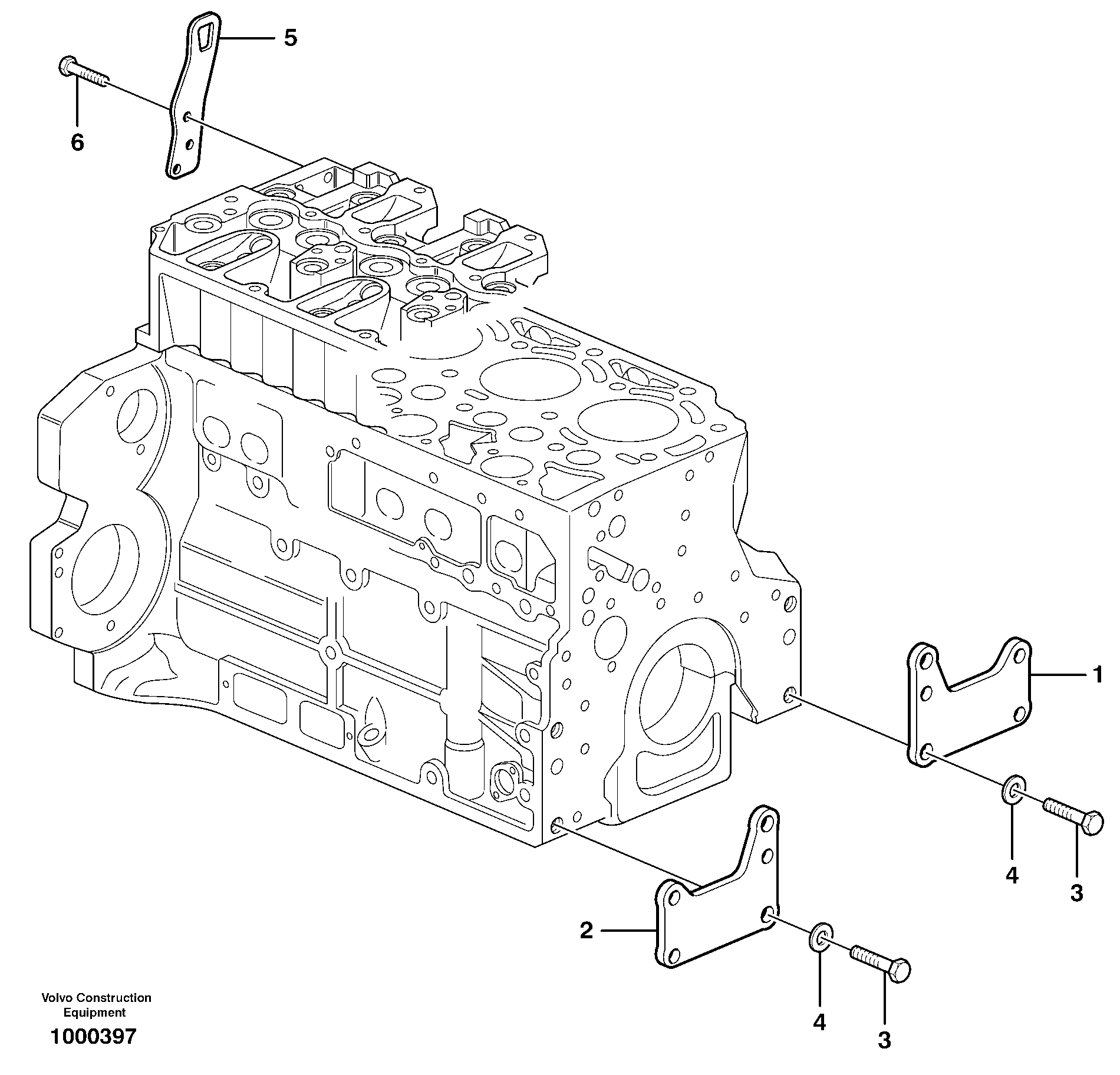 Схема запчастей Volvo L120E - 6878 Установка двигателя L120E S/N 19804- SWE, 66001- USA, 71401-BRA, 54001-IRN