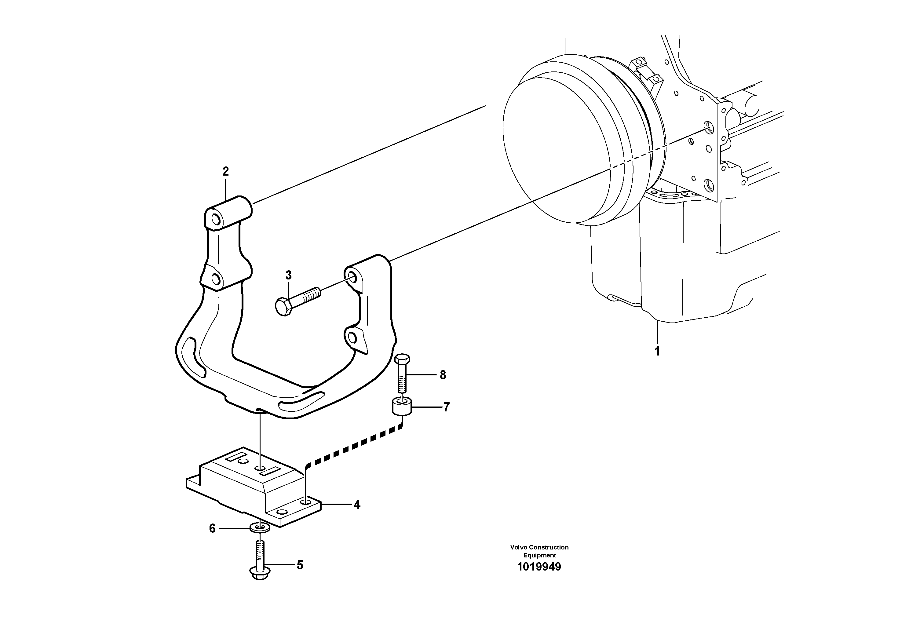 Схема запчастей Volvo L120E - 6879 Установка двигателя L120E S/N 19804- SWE, 66001- USA, 71401-BRA, 54001-IRN