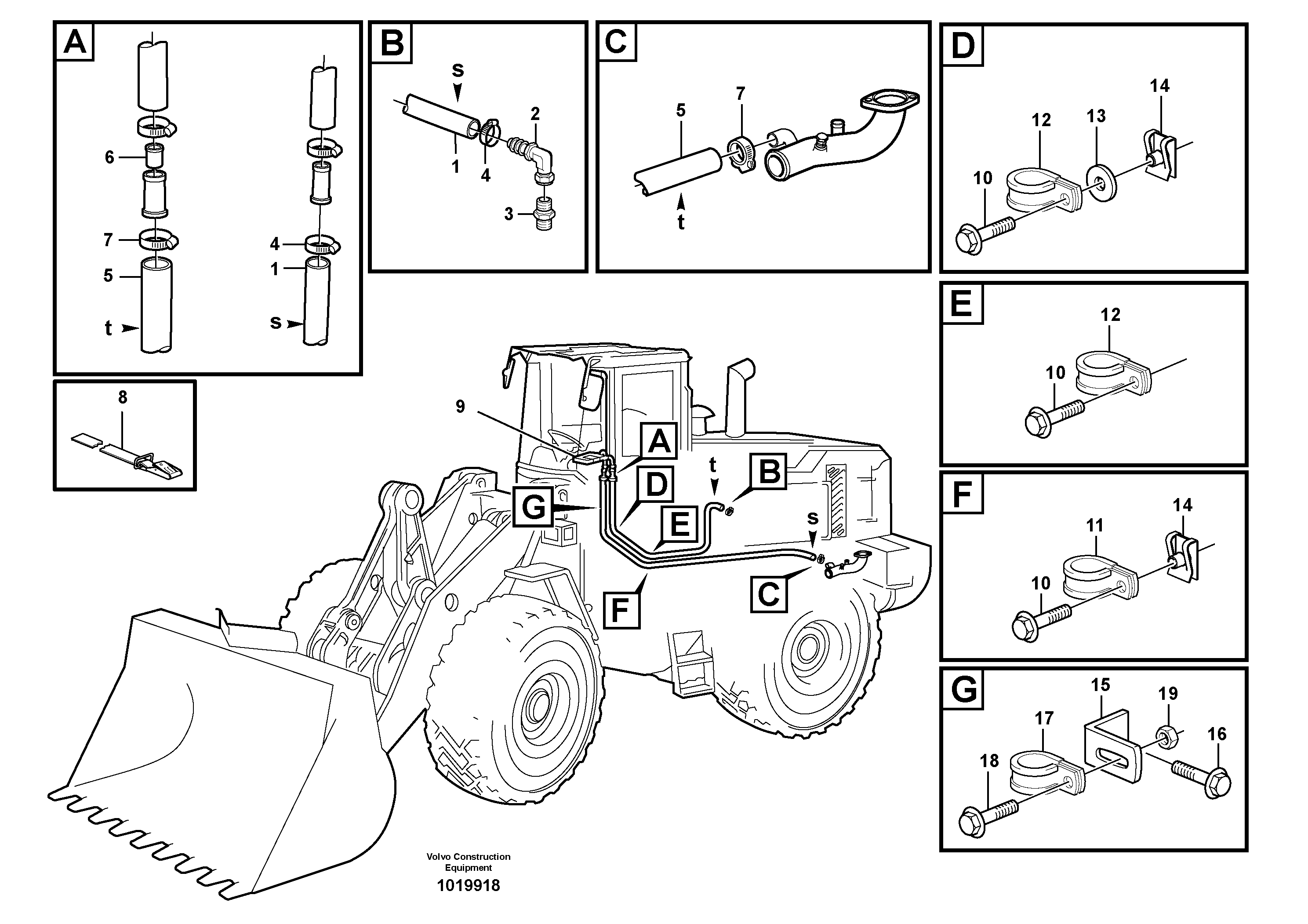 Схема запчастей Volvo L120E - 95925 Система отопления (обогрева) L120E S/N 19804- SWE, 66001- USA, 71401-BRA, 54001-IRN