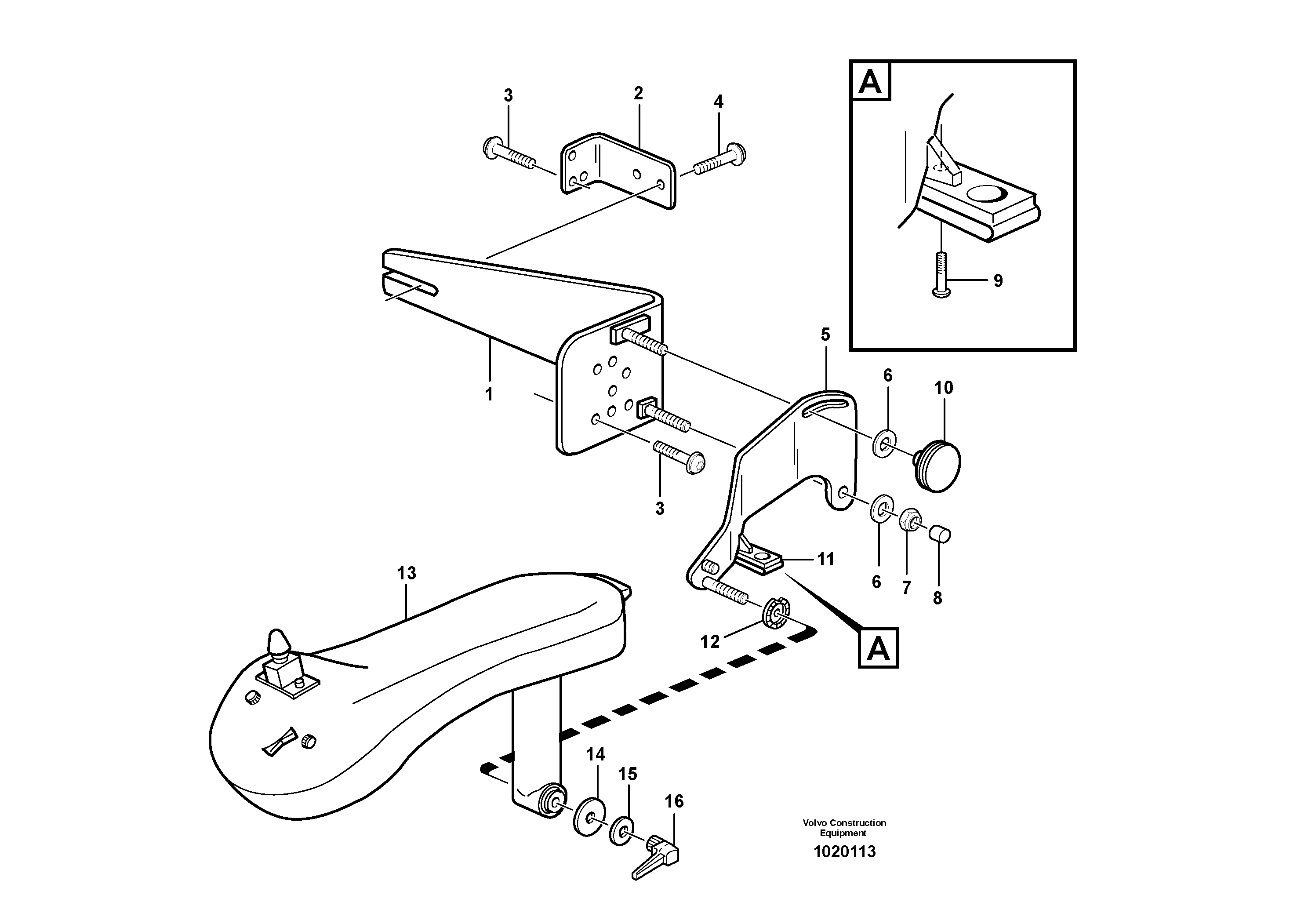 Схема запчастей Volvo L120E - 15189 CDC - steering, sheet metal parts L120E S/N 19804- SWE, 66001- USA, 71401-BRA, 54001-IRN