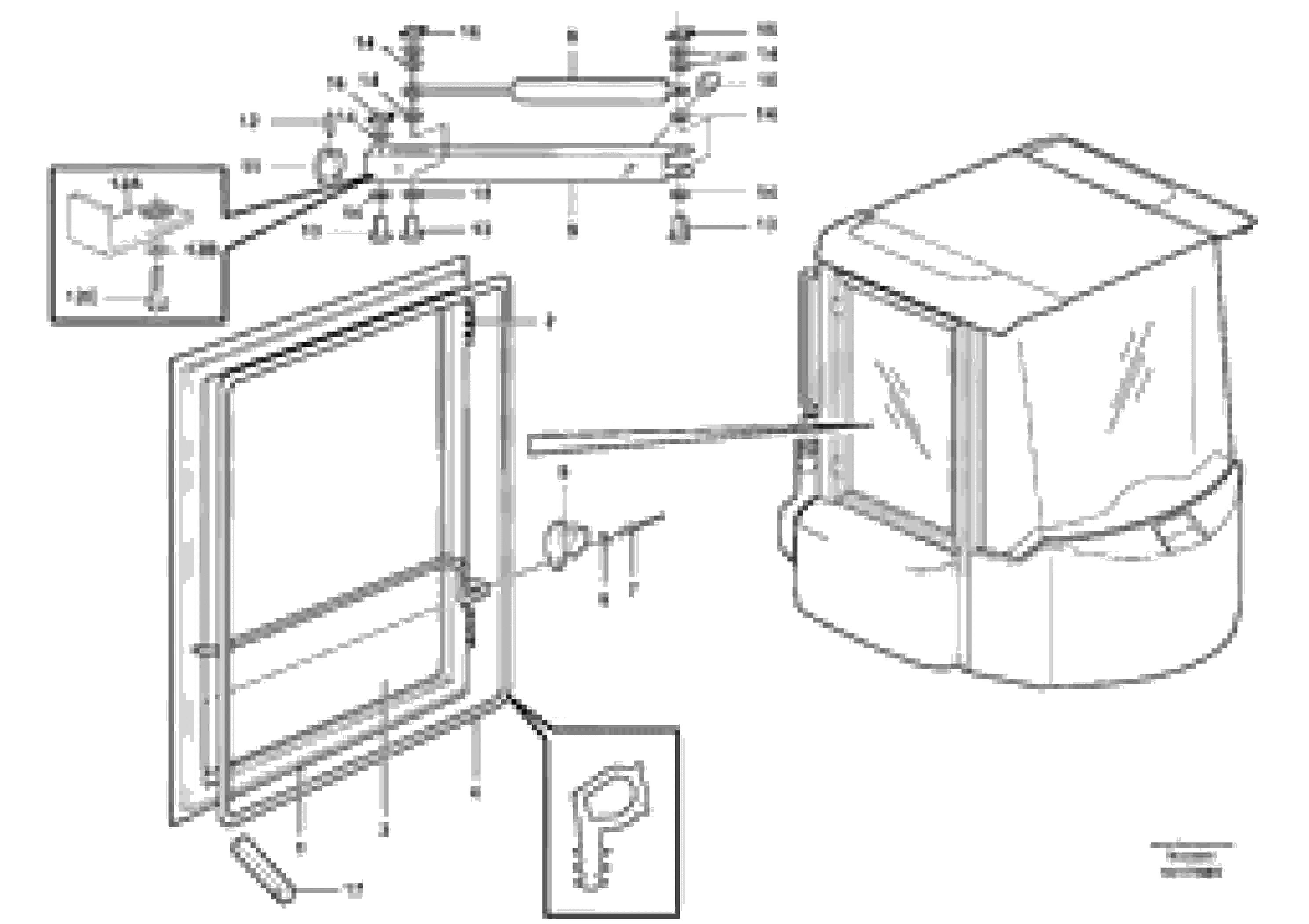 Схема запчастей Volvo L120E - 48897 Sliding window L120E S/N 16001 - 19668 SWE, 64001- USA, 70701-BRA