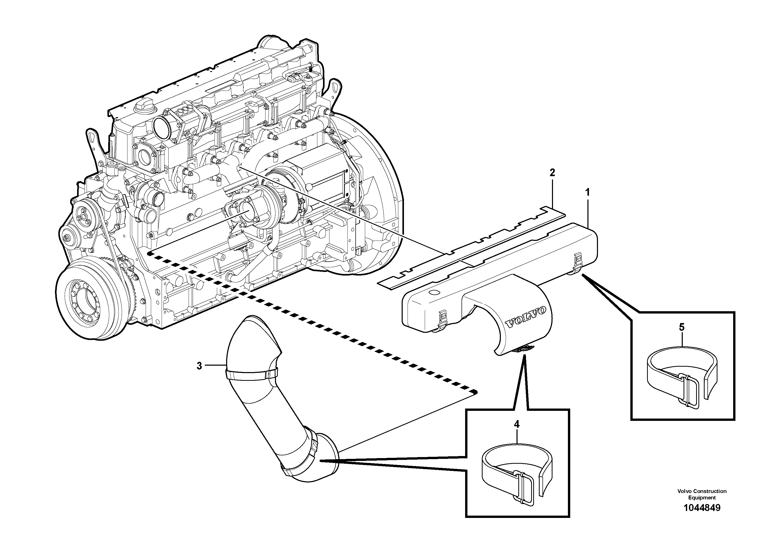 Схема запчастей Volvo L120E - 8371 Noise reduction L120E S/N 16001 - 19668 SWE, 64001- USA, 70701-BRA