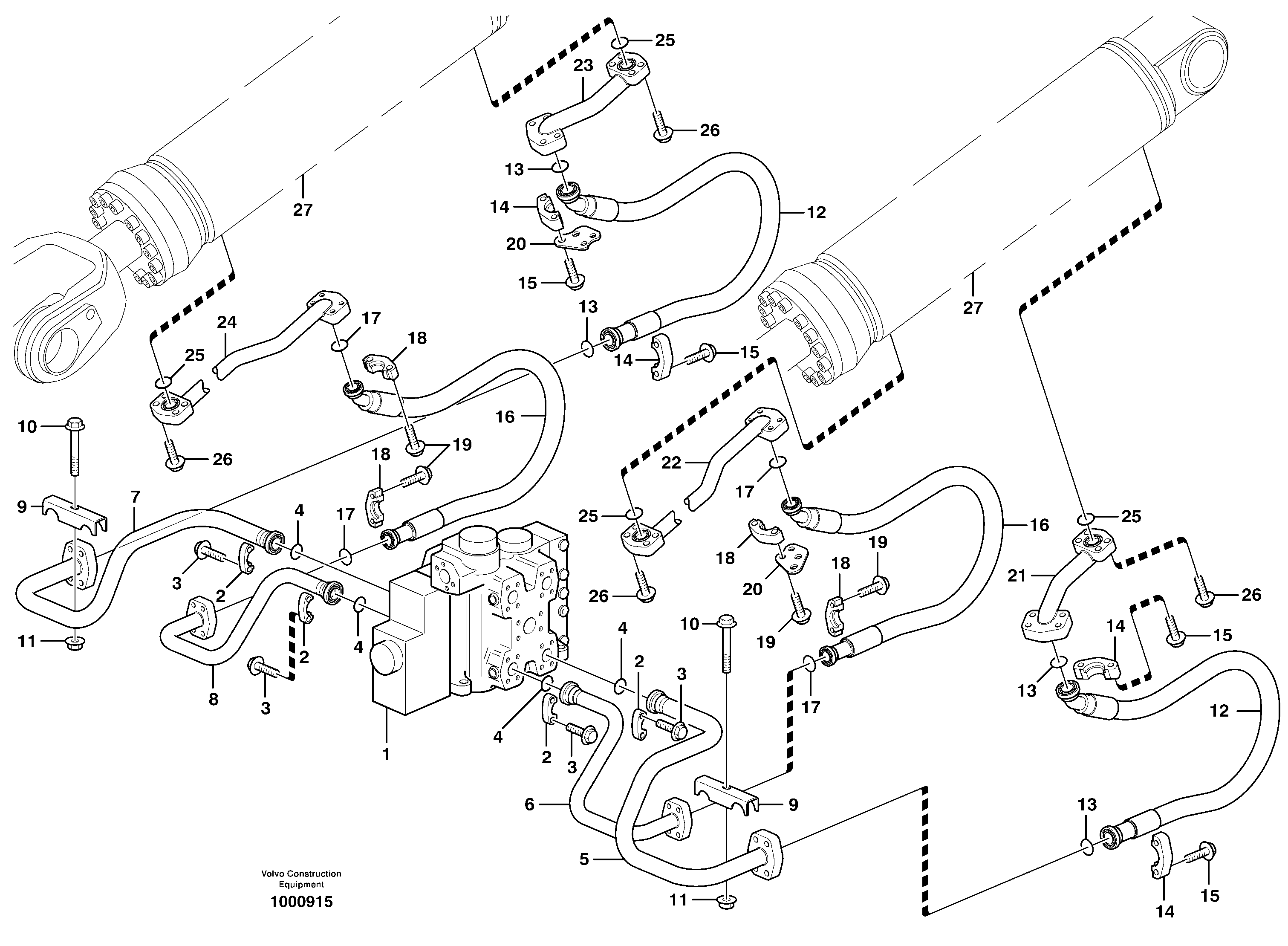 Схема запчастей Volvo L120E - 50070 Hydraulic system, lift function L120E S/N 19804- SWE, 66001- USA, 71401-BRA, 54001-IRN