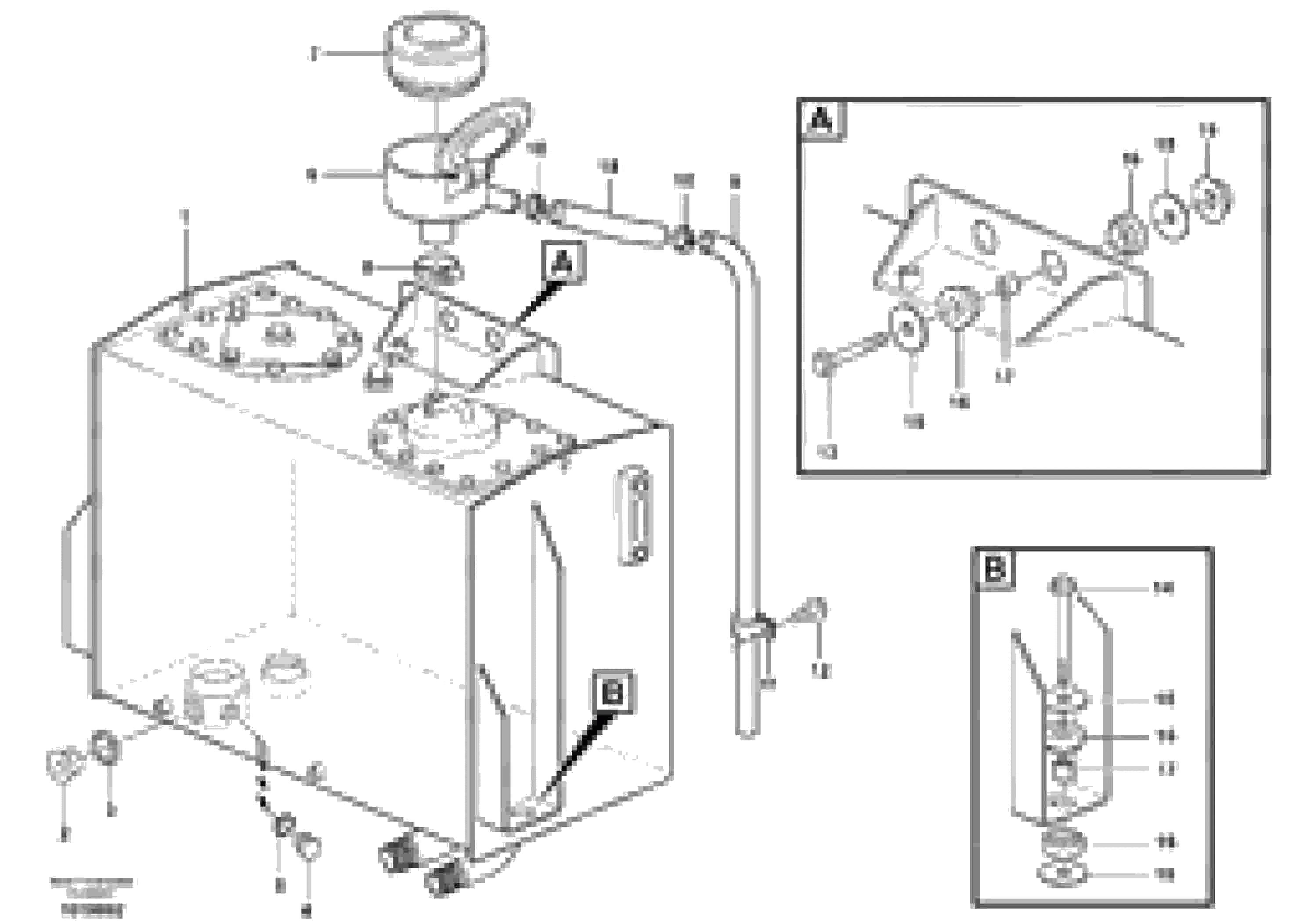 Схема запчастей Volvo L120E - 77670 Hydraulic oil tank, with fitting parts L120E S/N 19804- SWE, 66001- USA, 71401-BRA, 54001-IRN