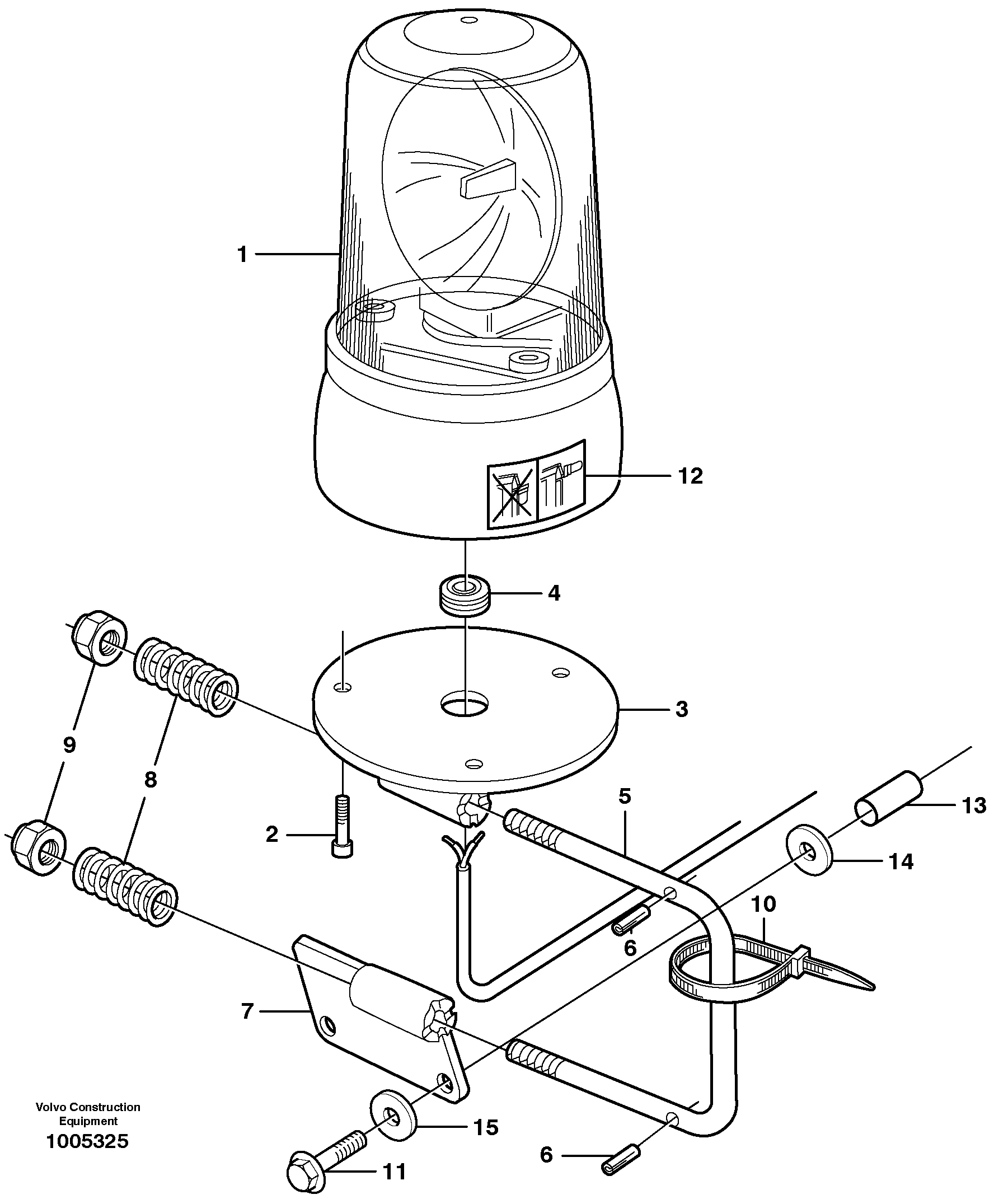 Схема запчастей Volvo L120E - 8526 Revolving warning light L120E S/N 19804- SWE, 66001- USA, 71401-BRA, 54001-IRN