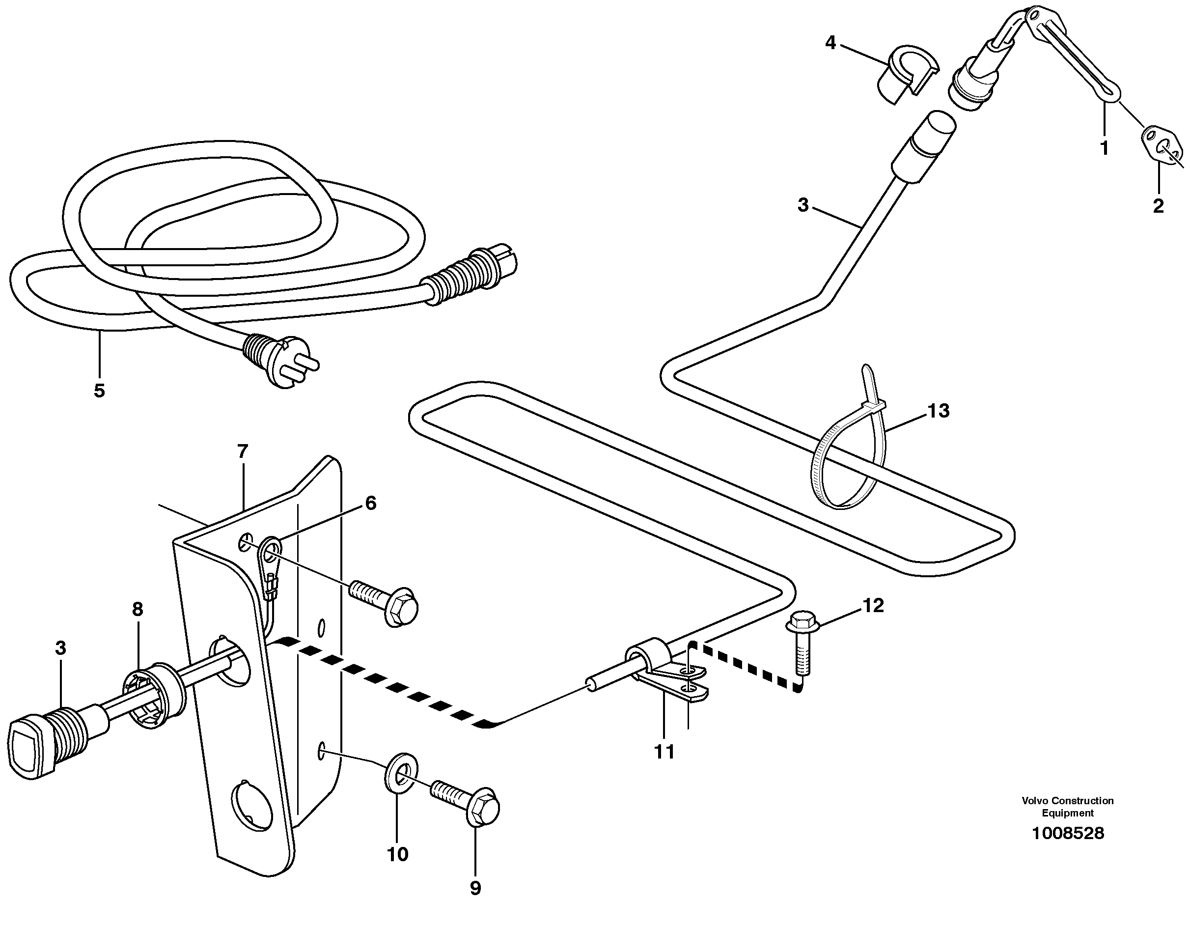 Схема запчастей Volvo L120E - 43182 Engine heater L120E S/N 16001 - 19668 SWE, 64001- USA, 70701-BRA