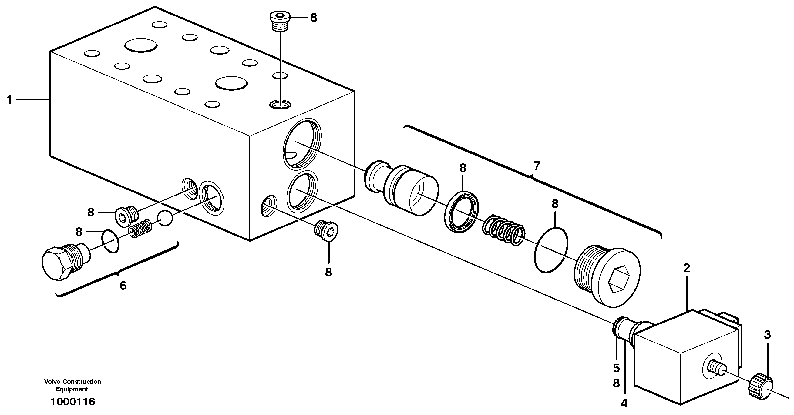 Схема запчастей Volvo L120E - 19333 Relief valve L120E S/N 19804- SWE, 66001- USA, 71401-BRA, 54001-IRN