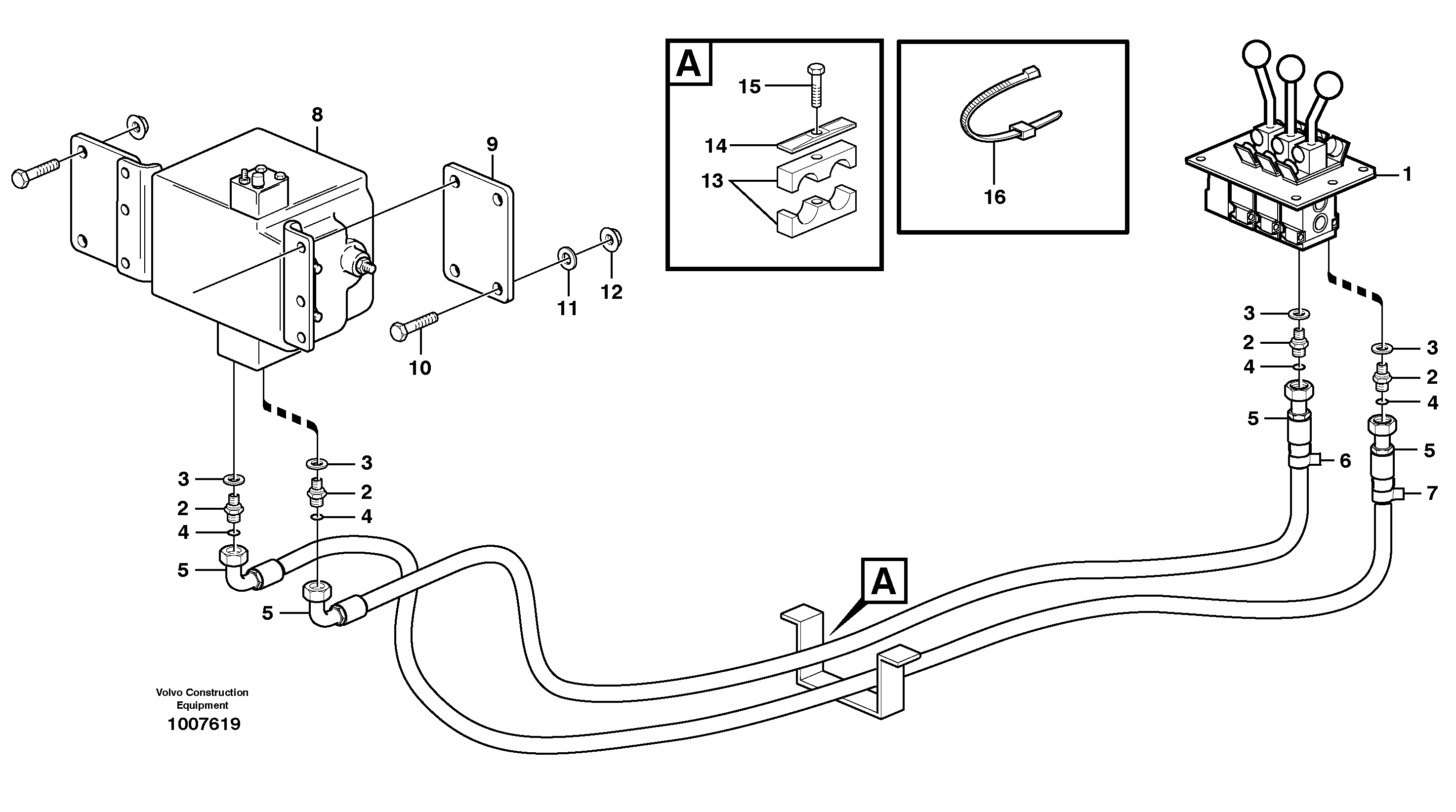 Схема запчастей Volvo L120E - 59842 Servo - hydraulic 3rd function L120E S/N 19804- SWE, 66001- USA, 71401-BRA, 54001-IRN