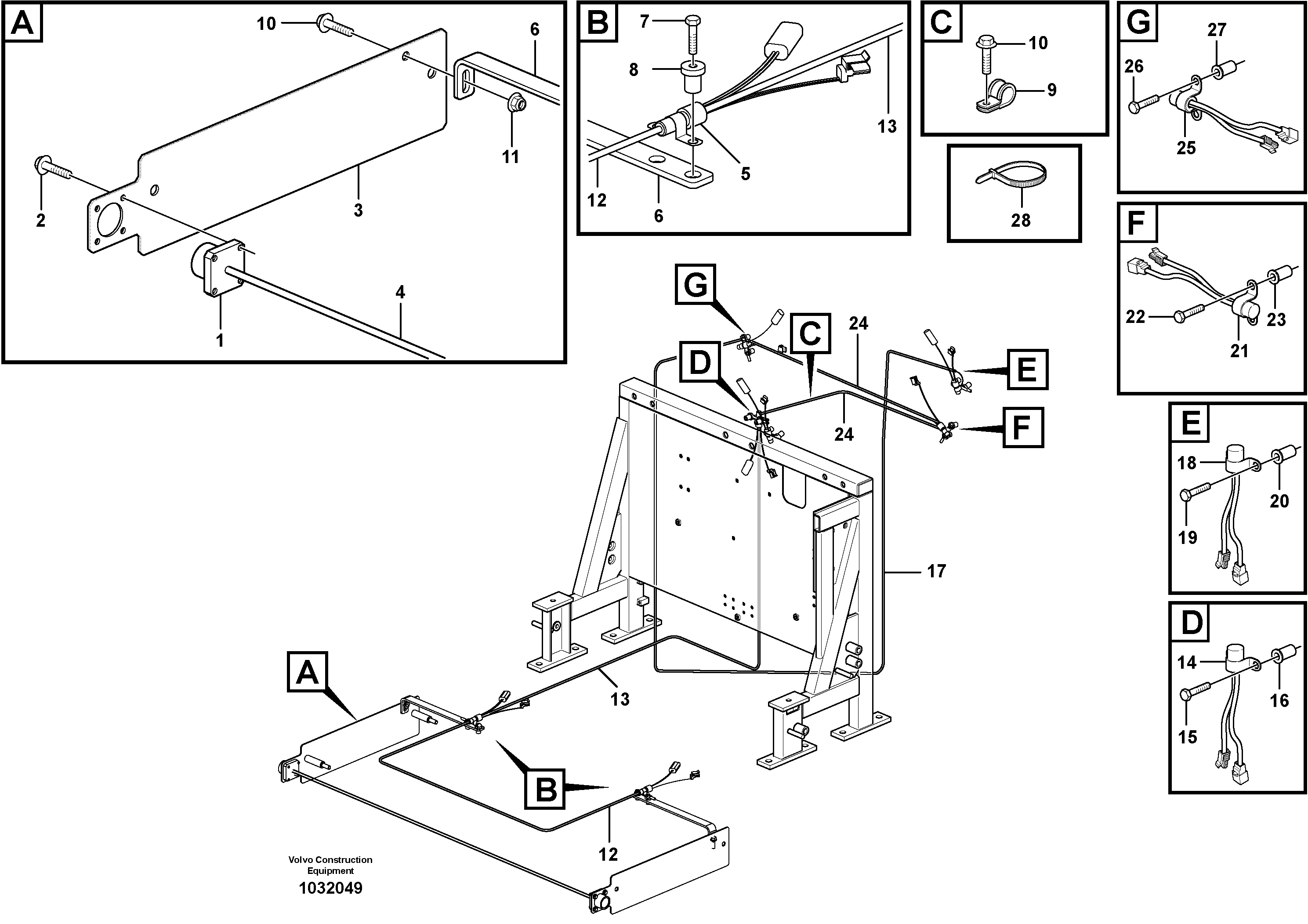 Схема запчастей Volvo L120E - 11779 Cable harness, fire extinguishing system, cab L120E S/N 19804- SWE, 66001- USA, 71401-BRA, 54001-IRN