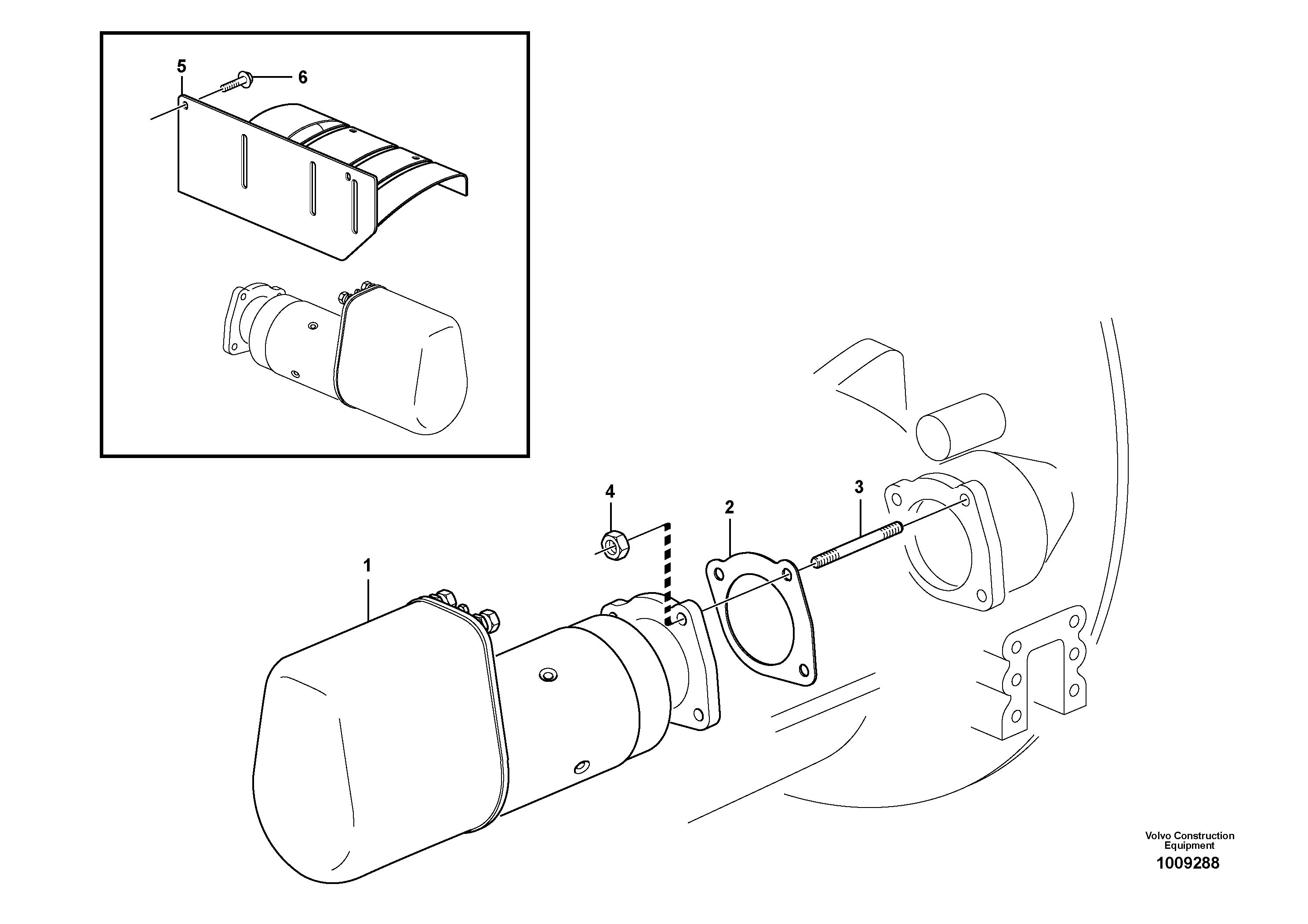 Схема запчастей Volvo L120E - 46802 Starter motor with assembling details L120E S/N 16001 - 19668 SWE, 64001- USA, 70701-BRA