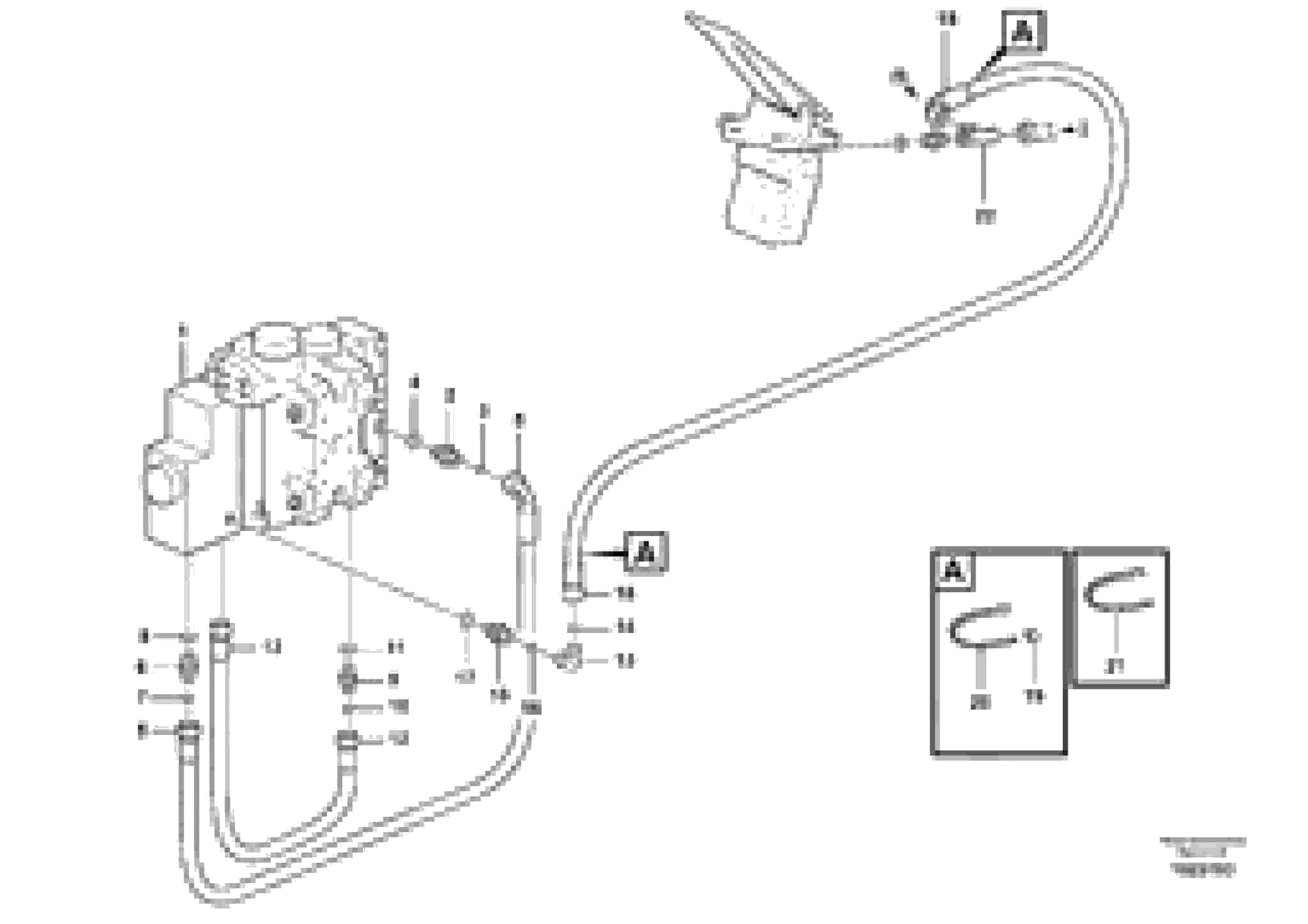 Схема запчастей Volvo L120E - 45950 Drainage line, control valve L120E S/N 16001 - 19668 SWE, 64001- USA, 70701-BRA