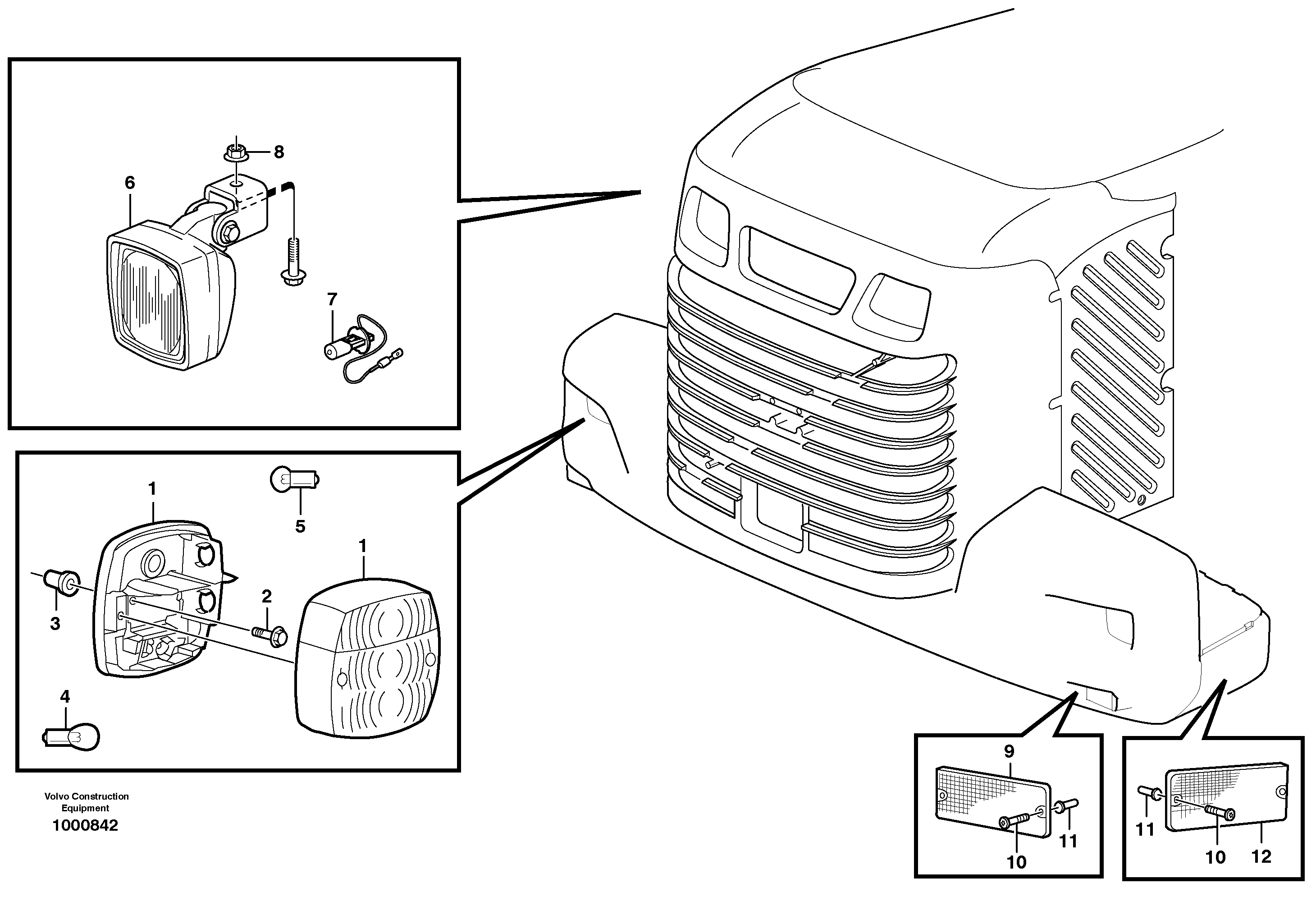 Схема запчастей Volvo L120E - 16070 Lighting, rear L120E S/N 16001 - 19668 SWE, 64001- USA, 70701-BRA