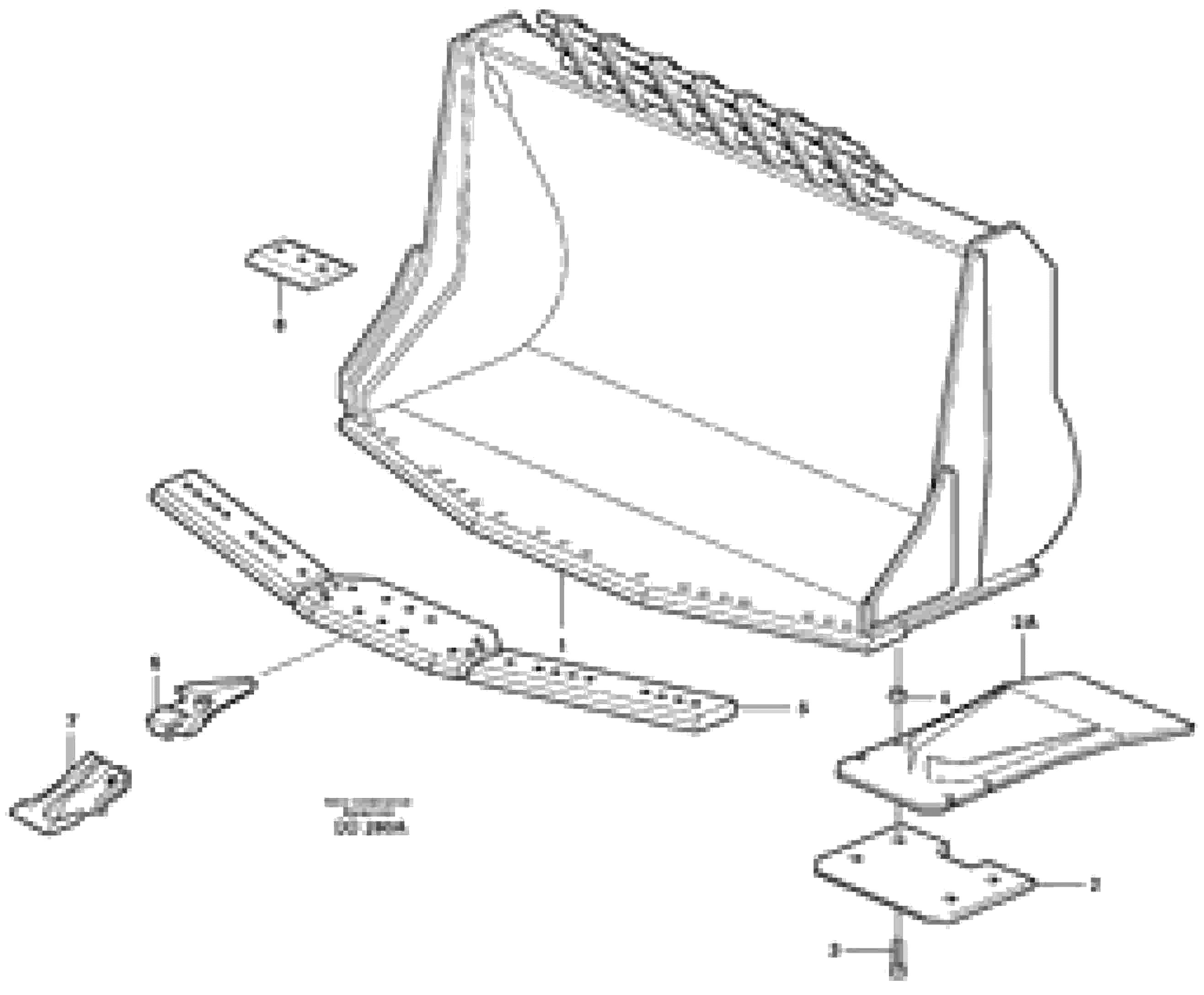 Схема запчастей Volvo L120E - 32281 Bucket,spade nose, alt. edge savers or teeth ATTACHMENTS ATTACHMENTS WHEEL LOADERS GEN. D - E