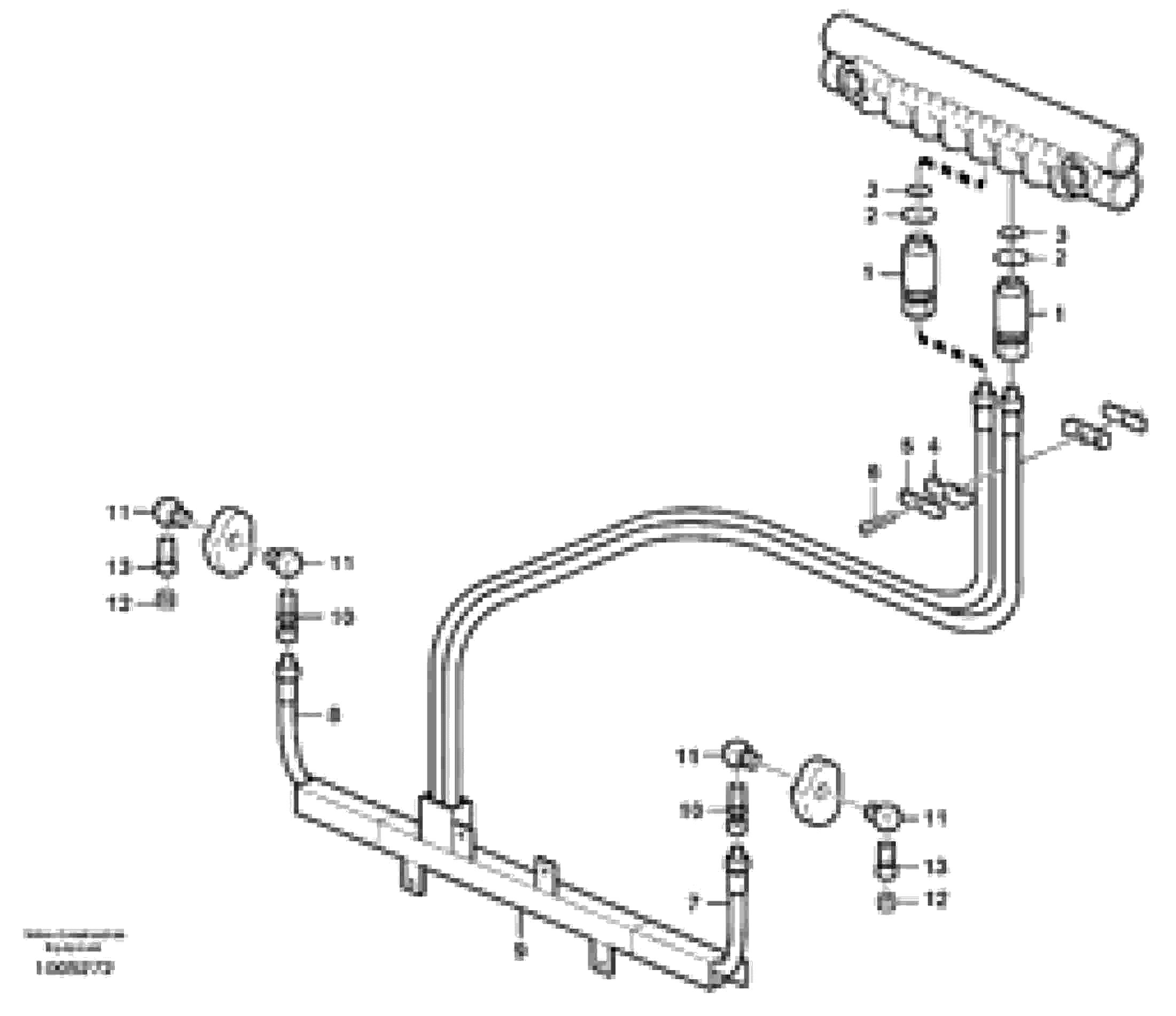 Схема запчастей Volvo L120E - 12218 Central lubrication, tool bar L120E S/N 19804- SWE, 66001- USA, 71401-BRA, 54001-IRN