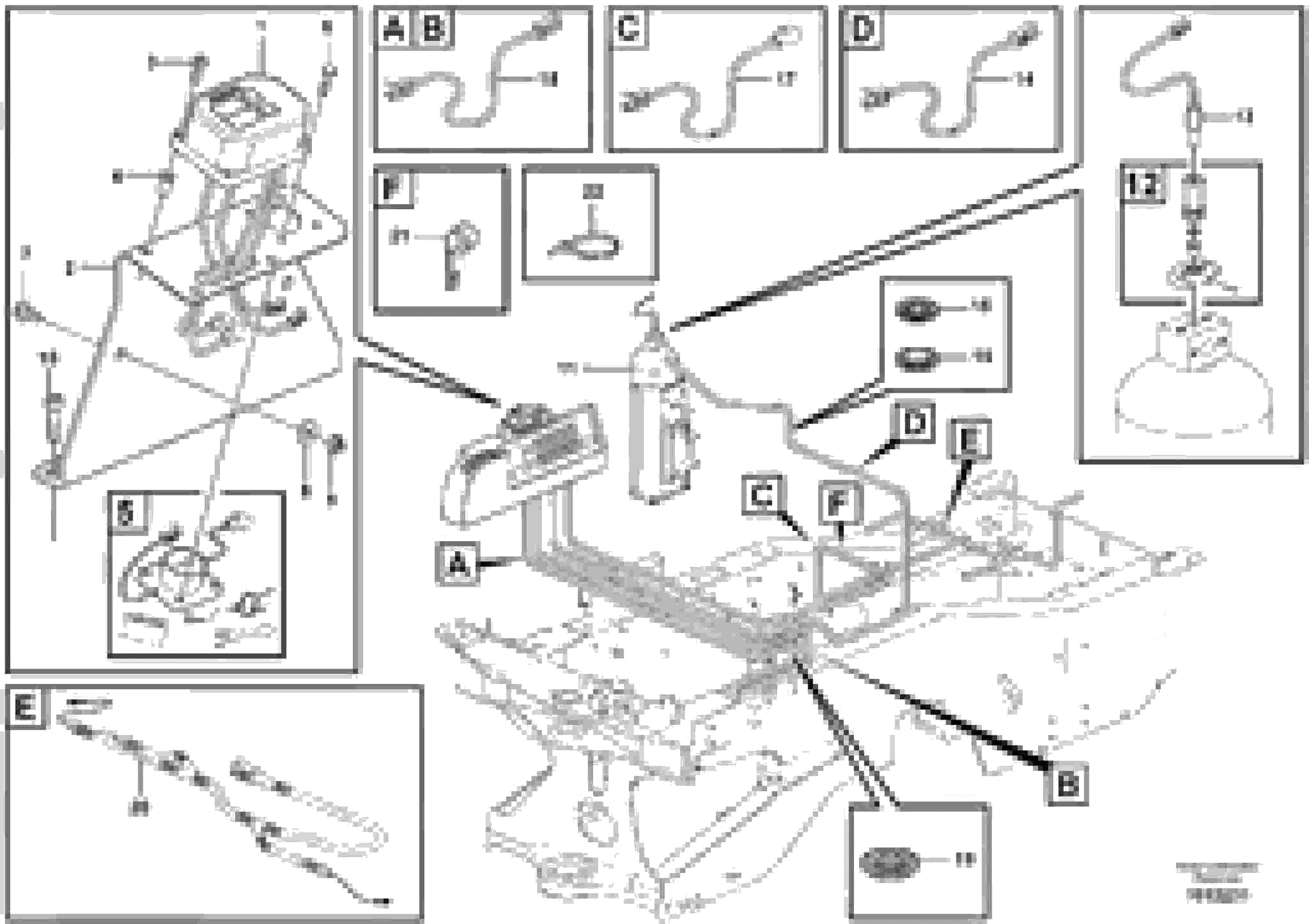 Схема запчастей Volvo L120E - 104144 Cable harness, fire extinguishing system, cab L120E S/N 16001 - 19668 SWE, 64001- USA, 70701-BRA