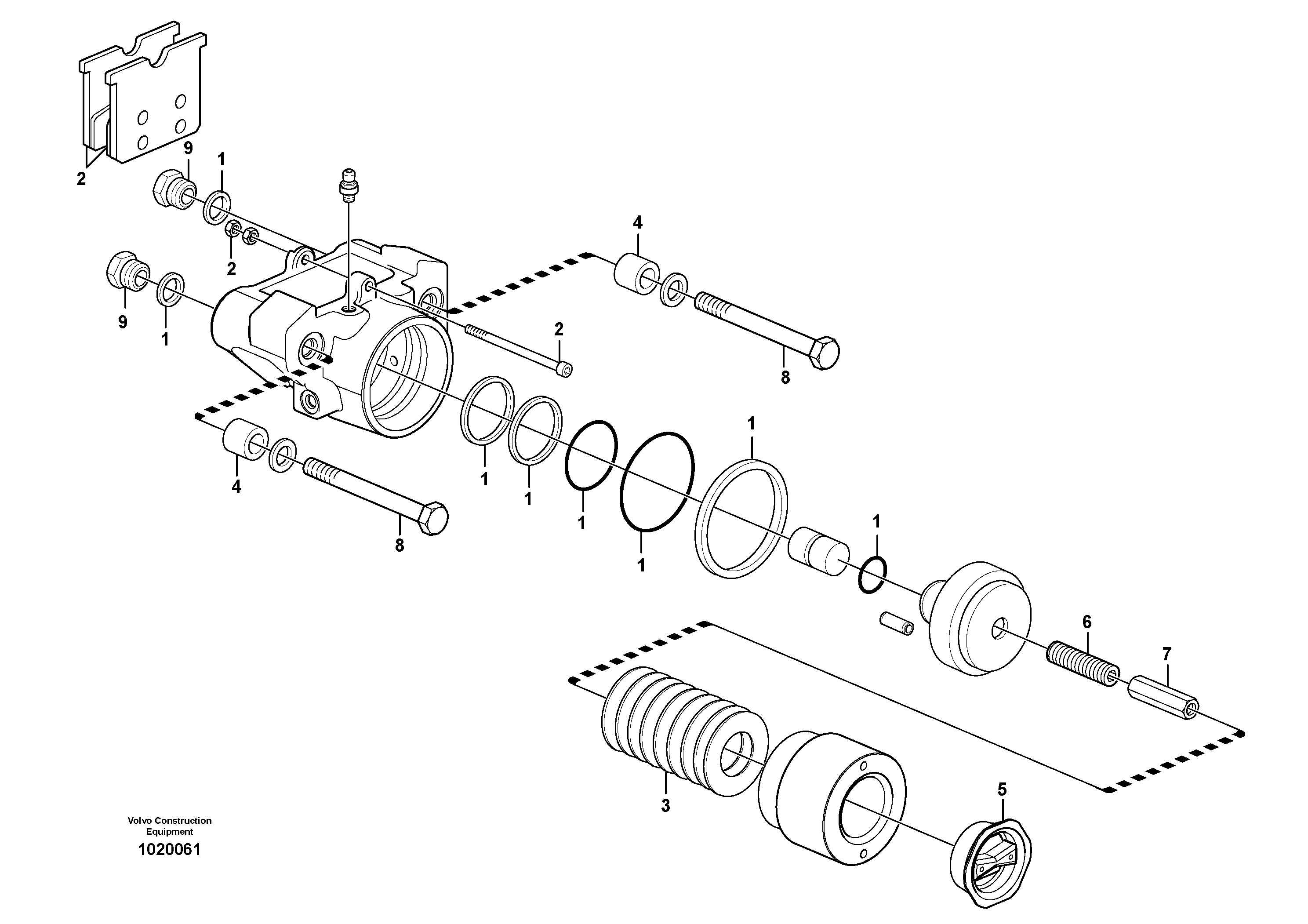 Схема запчастей Volvo L60E - 9954 Parking brake L60E