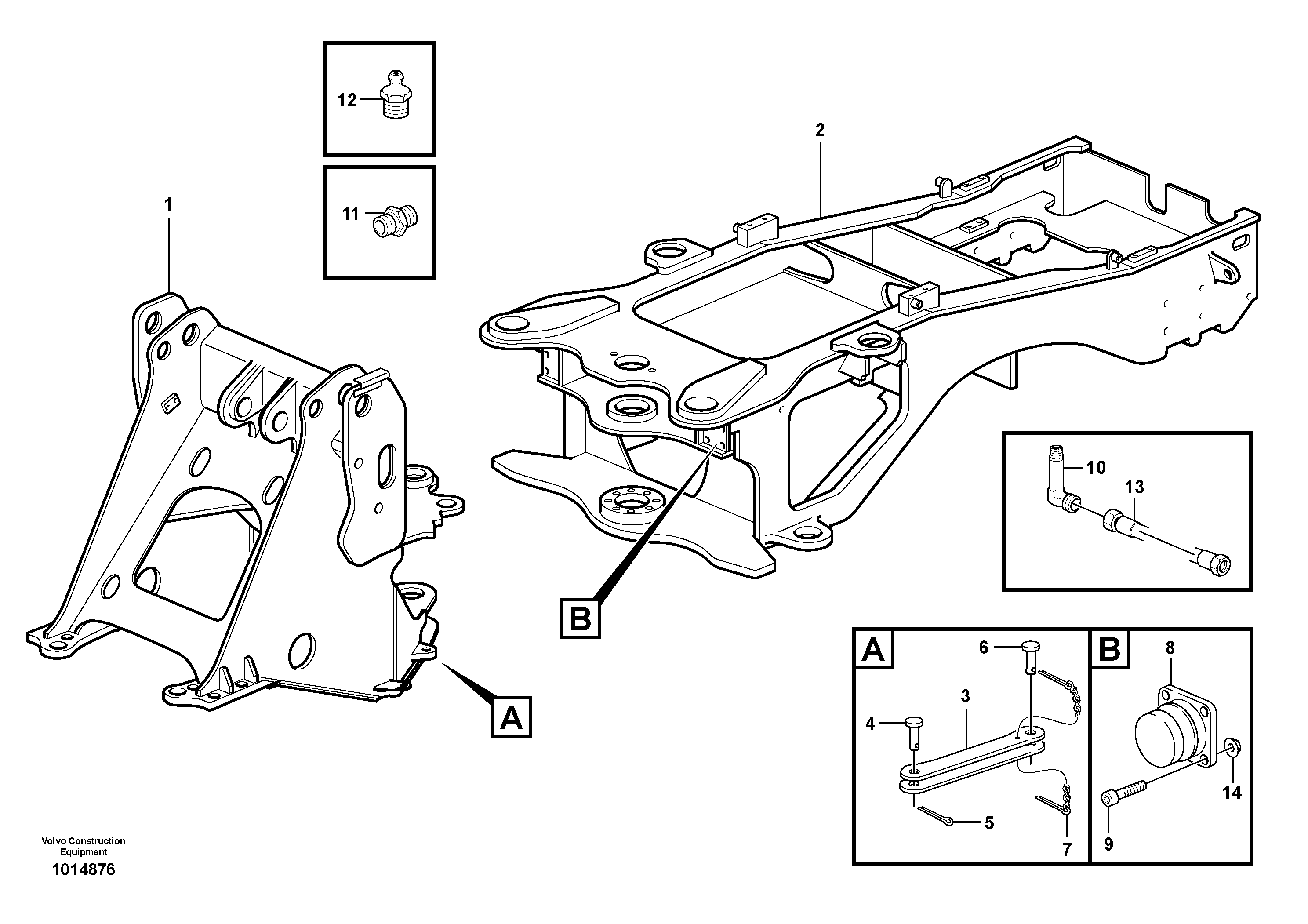 Схема запчастей Volvo L60E - 752 Frame L60E