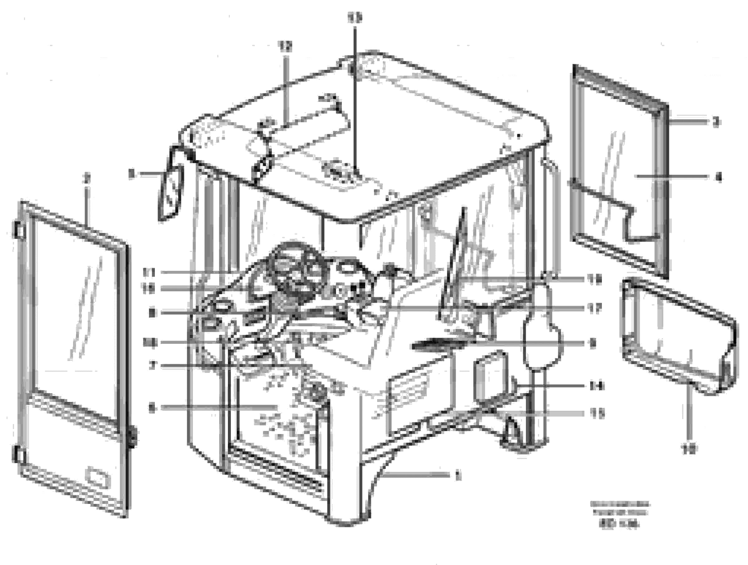 Схема запчастей Volvo L60E - 54687 Drivers cab L60E