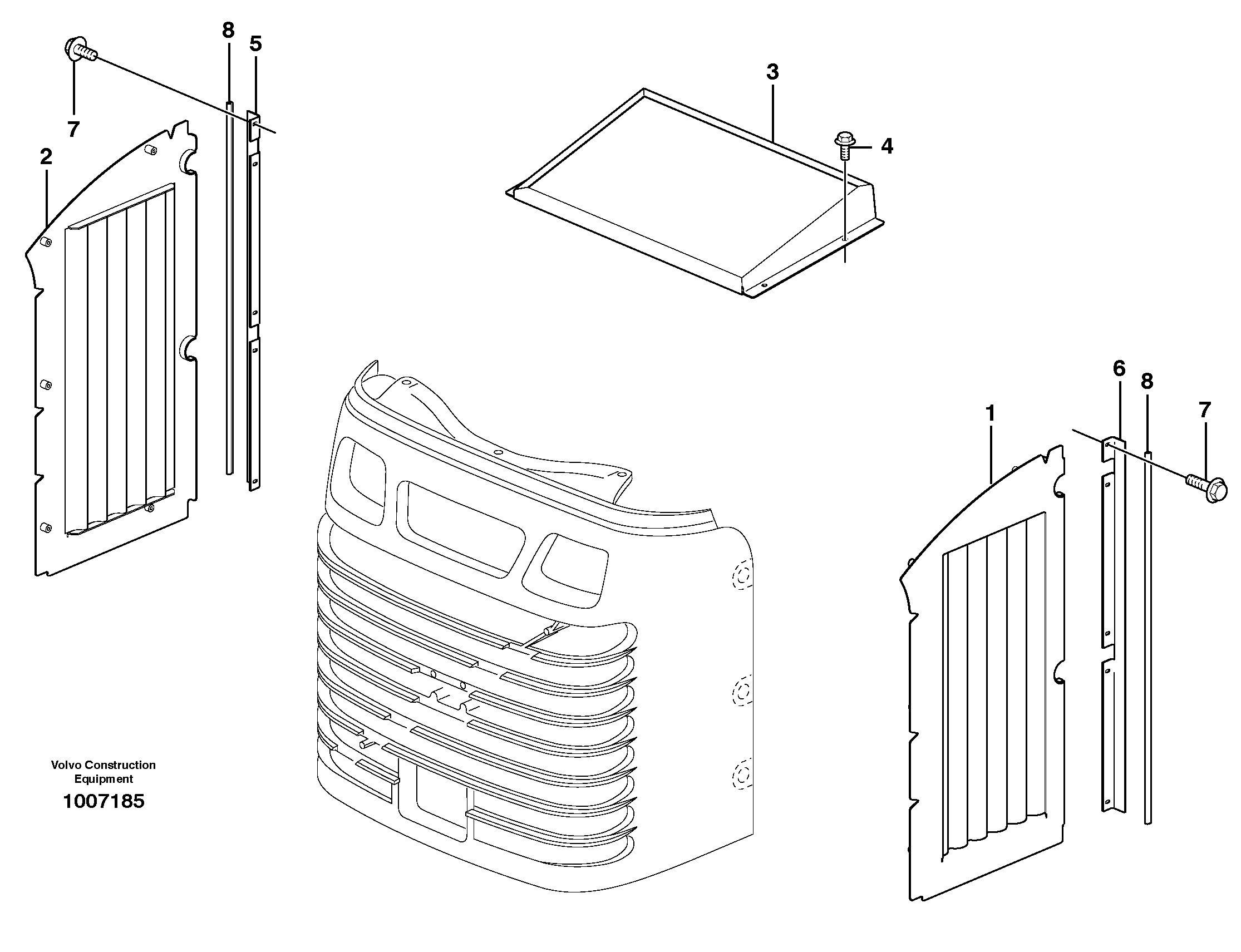 Схема запчастей Volvo L60E - 38739 Protecting plates L60E