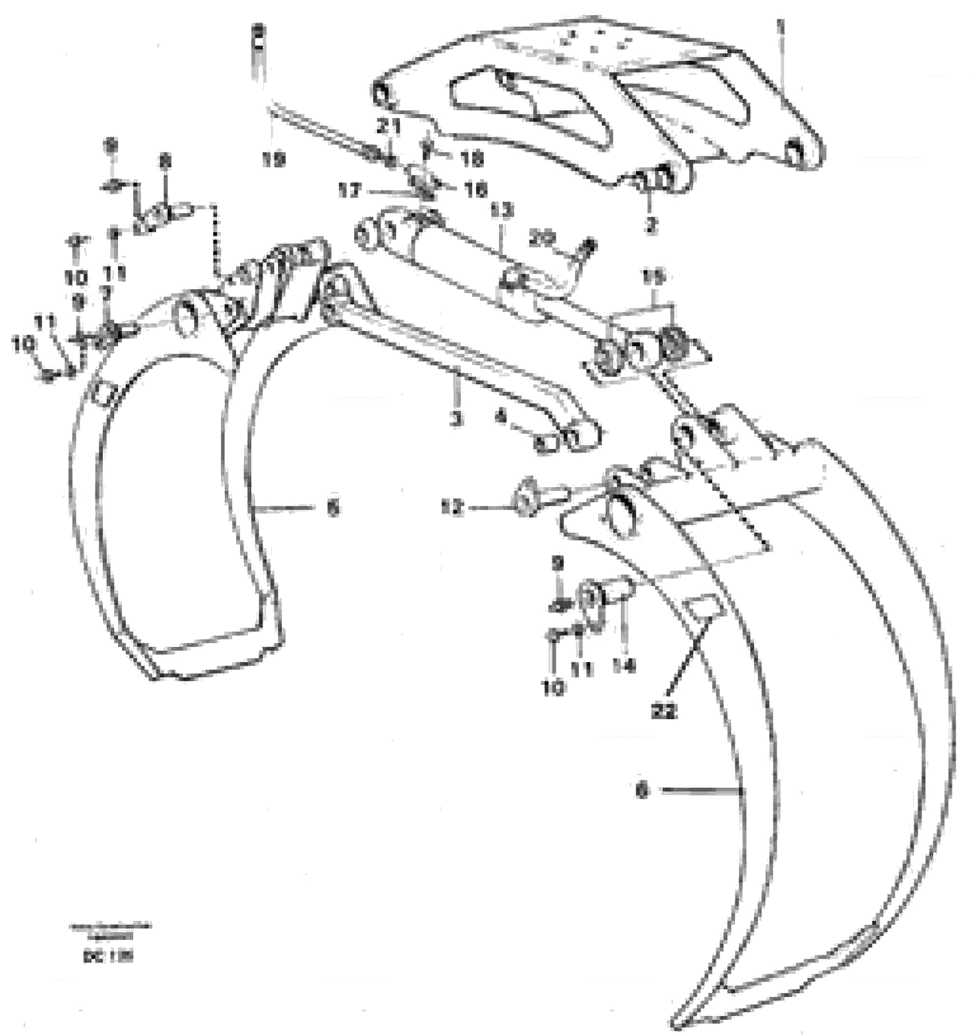 Схема запчастей Volvo L60E - 7641 Grapple Swc ATTACHMENTS ATTACHMENTS WHEEL LOADERS GEN. D - E