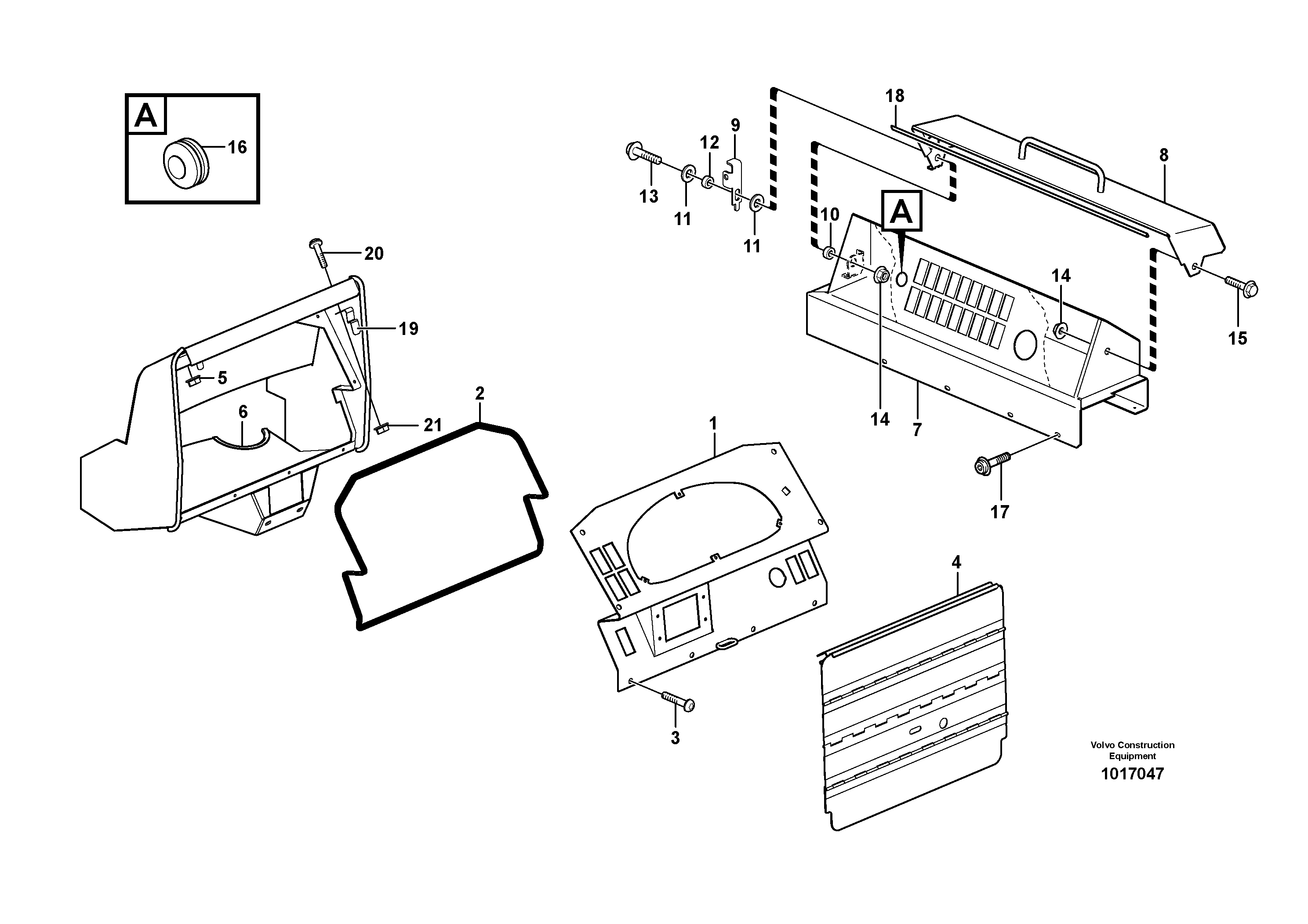 Схема запчастей Volvo L60E - 40018 Instrument panel L60E