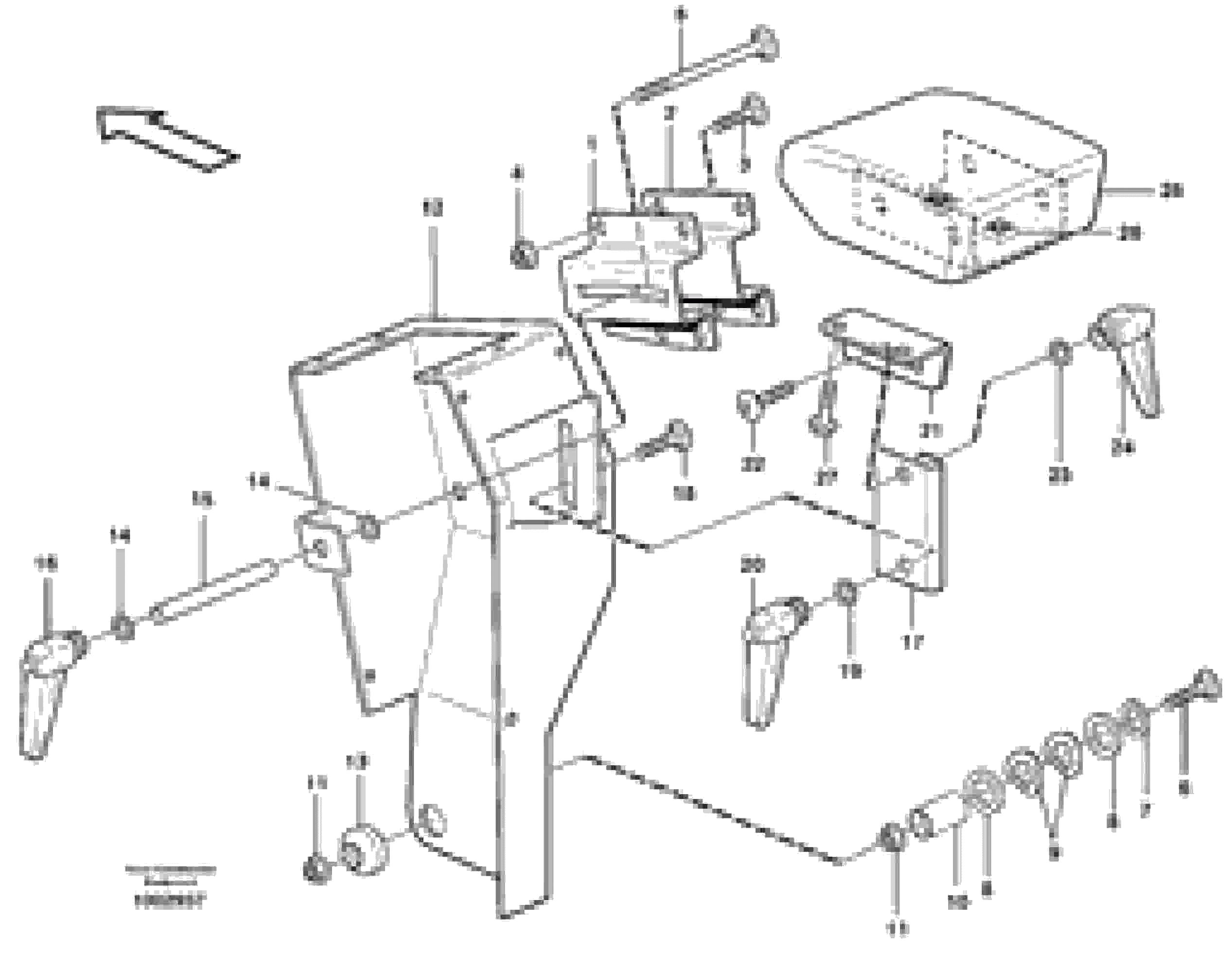 Схема запчастей Volvo L60E - 90347 Armrest L60E