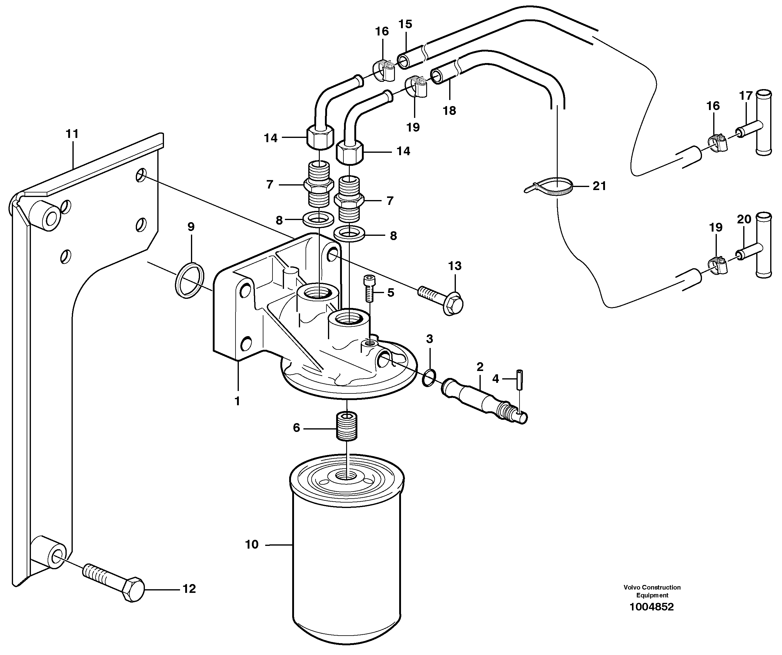 Схема запчастей Volvo L60E - 19839 Coolant filter L60E