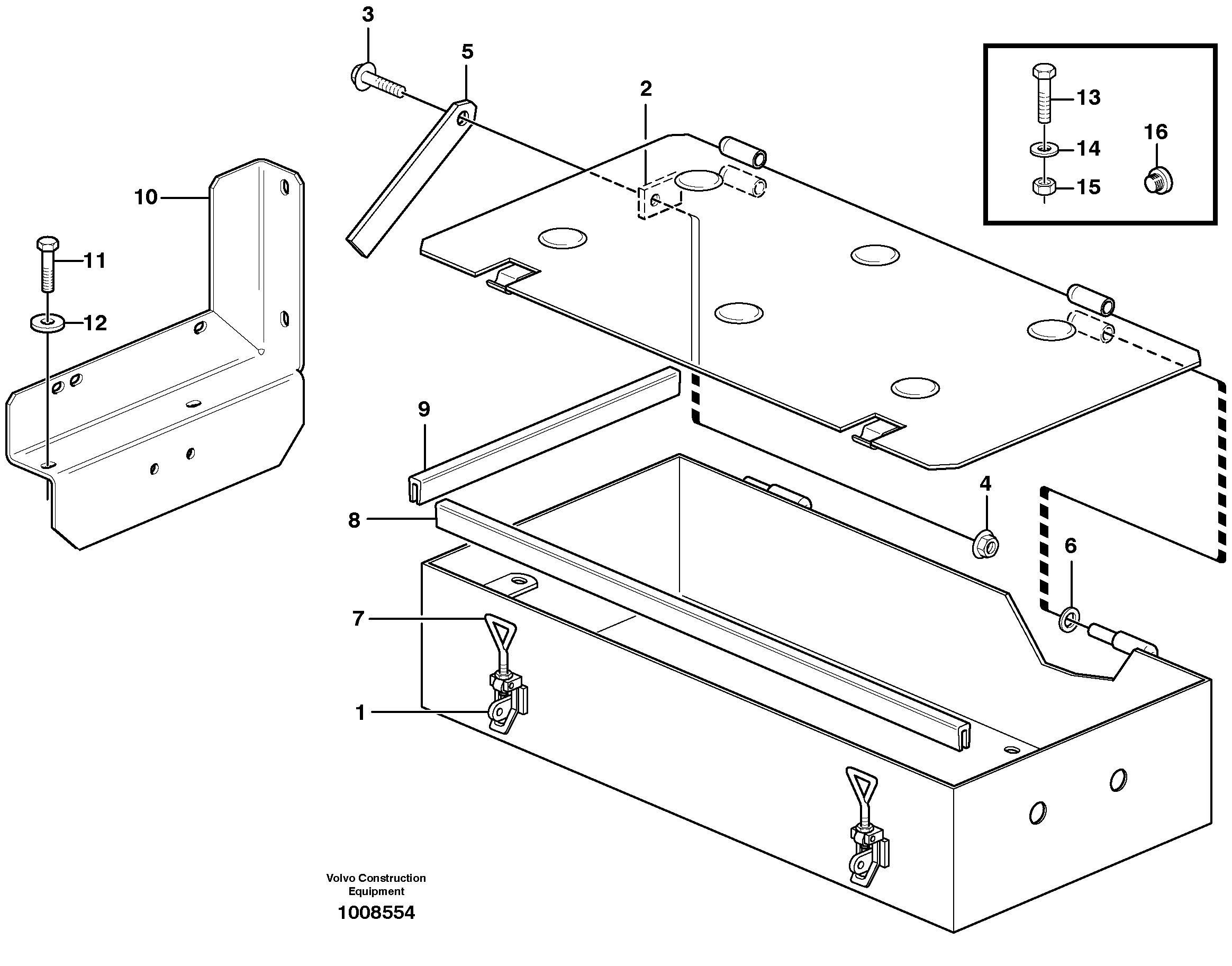 Схема запчастей Volvo L60E - 84793 Tool box L60E