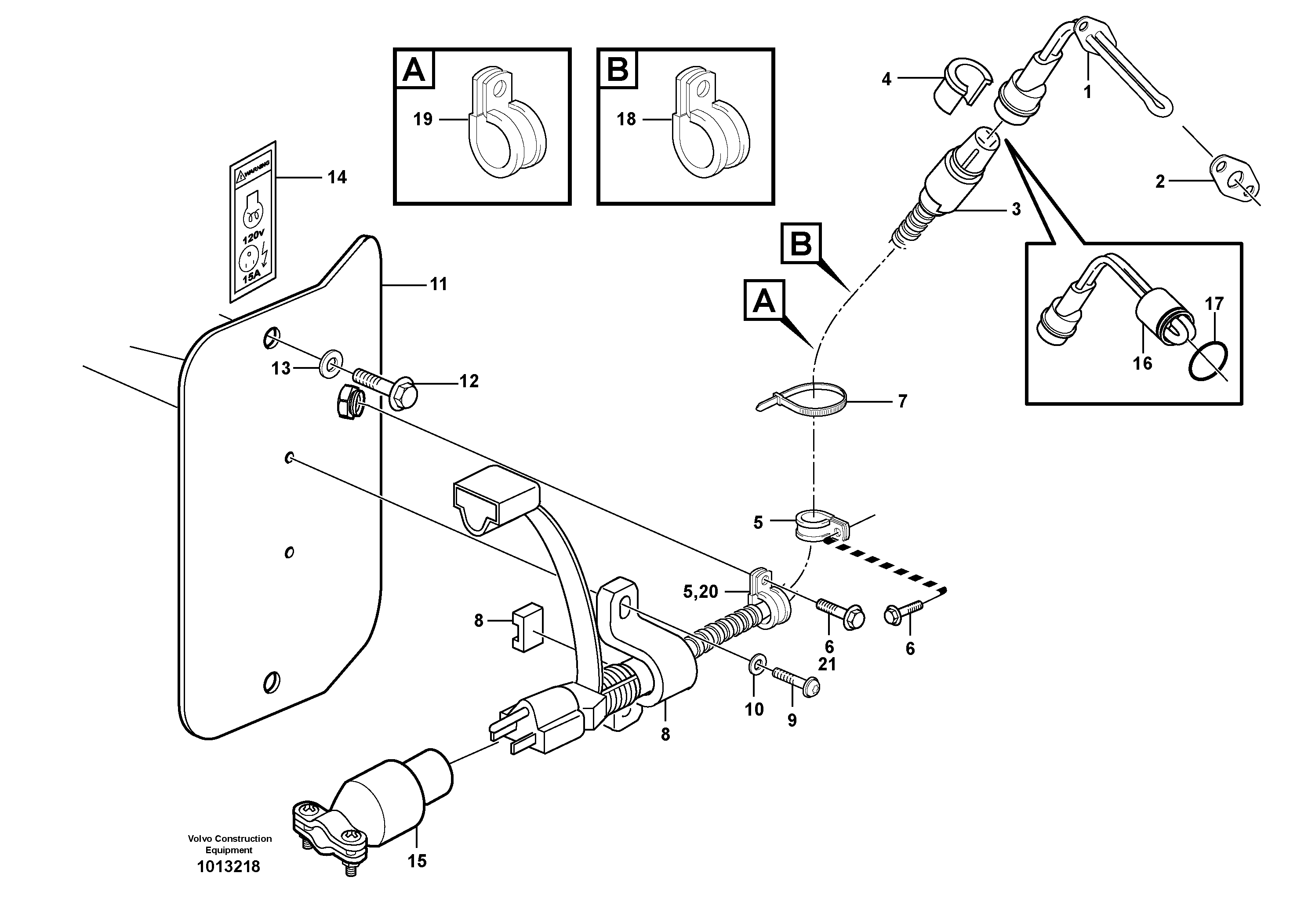 Схема запчастей Volvo L60E - 33801 Engine heater L60E