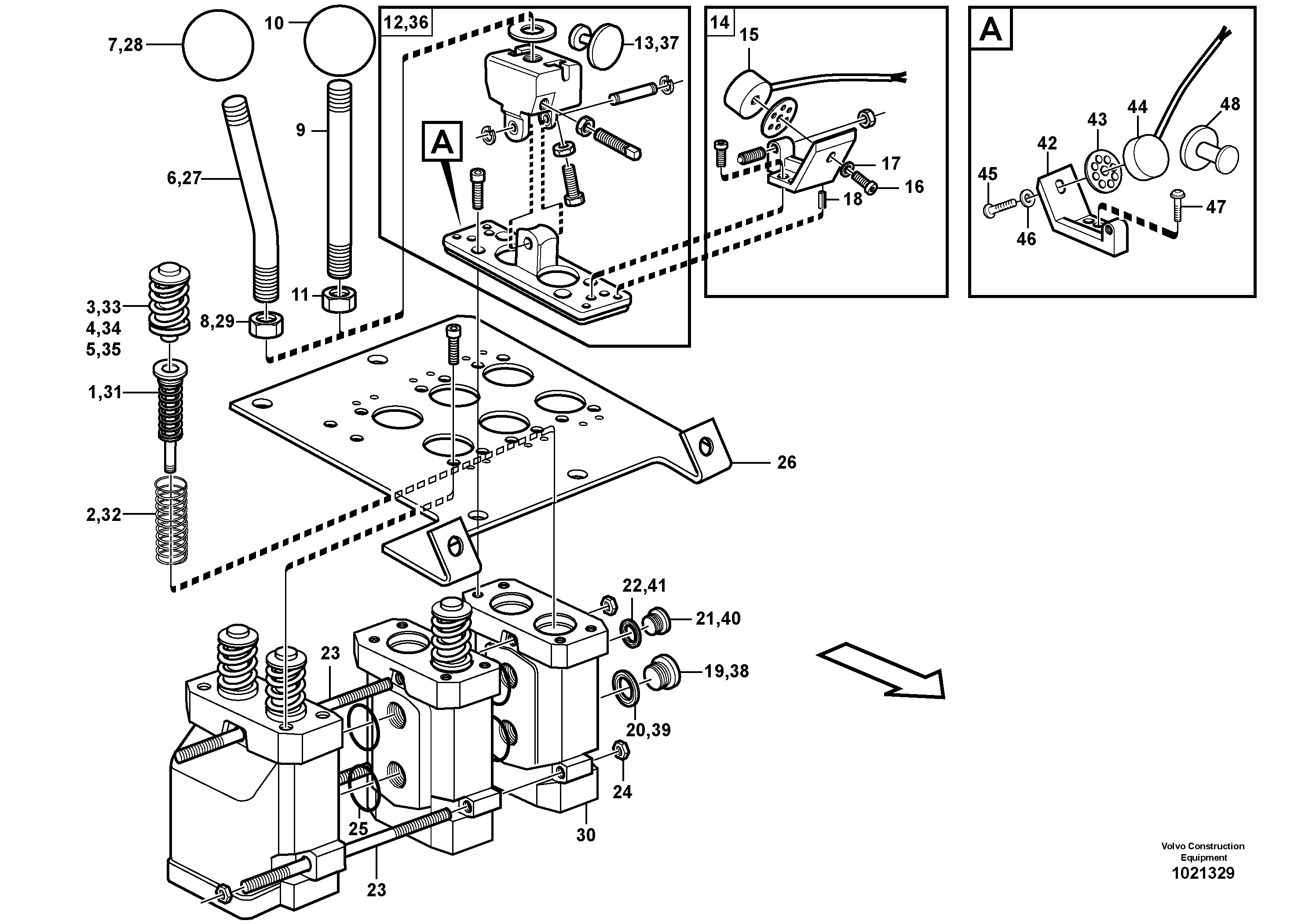 Схема запчастей Volvo L60E - 98300 Servo valve L60E