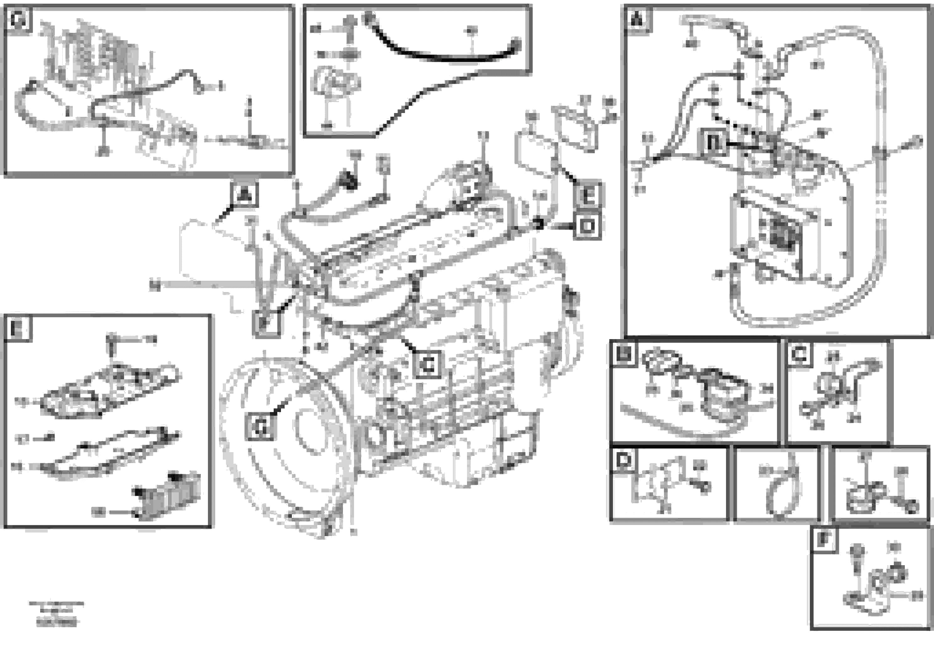 Схема запчастей Volvo L60E - 101337 Cable harness, electricaldistrib. unit - engine E-ECU L60E