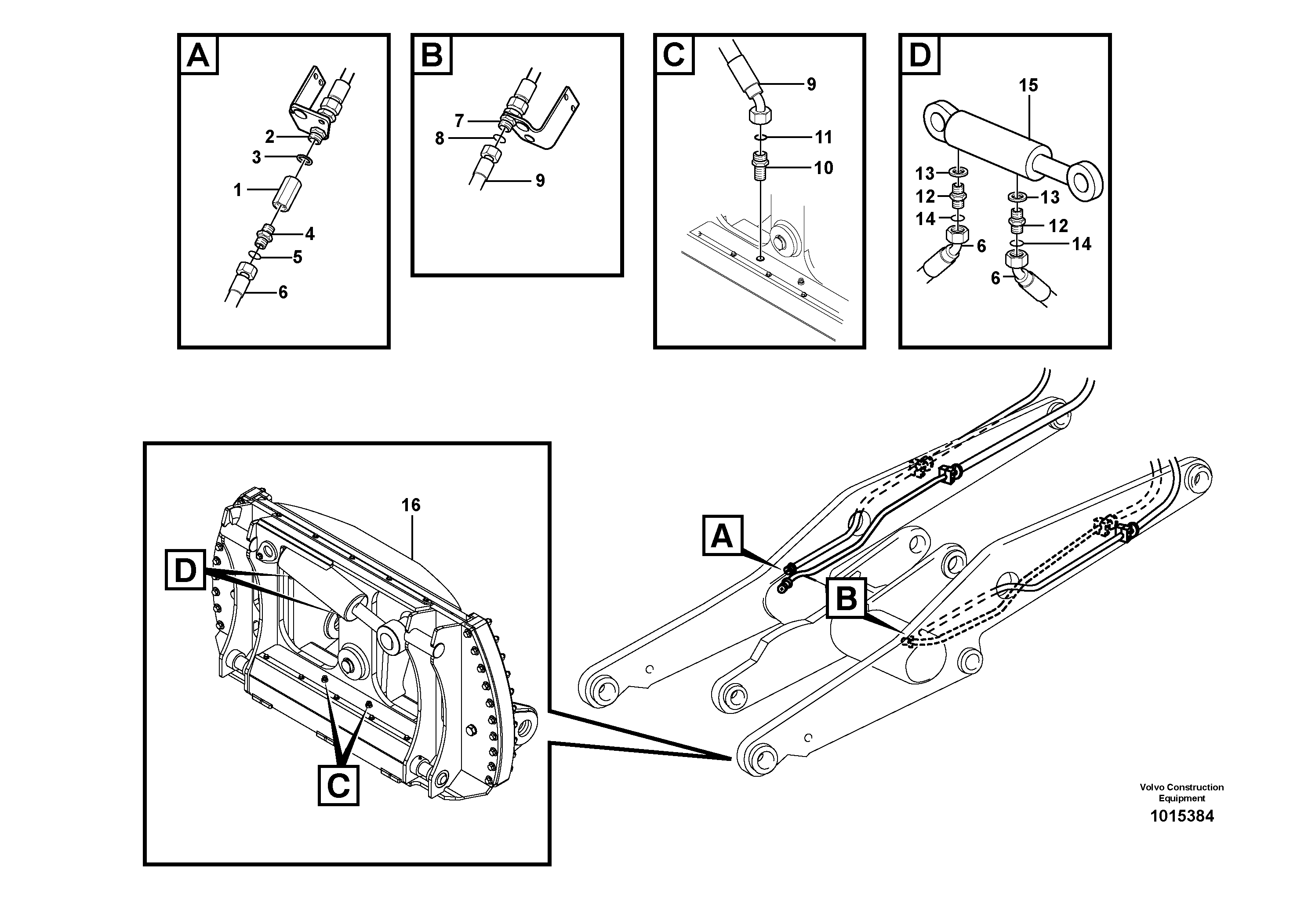 Схема запчастей Volvo L60E - 44527 Hydraulic system rotary pin-on attachment bracket L60E