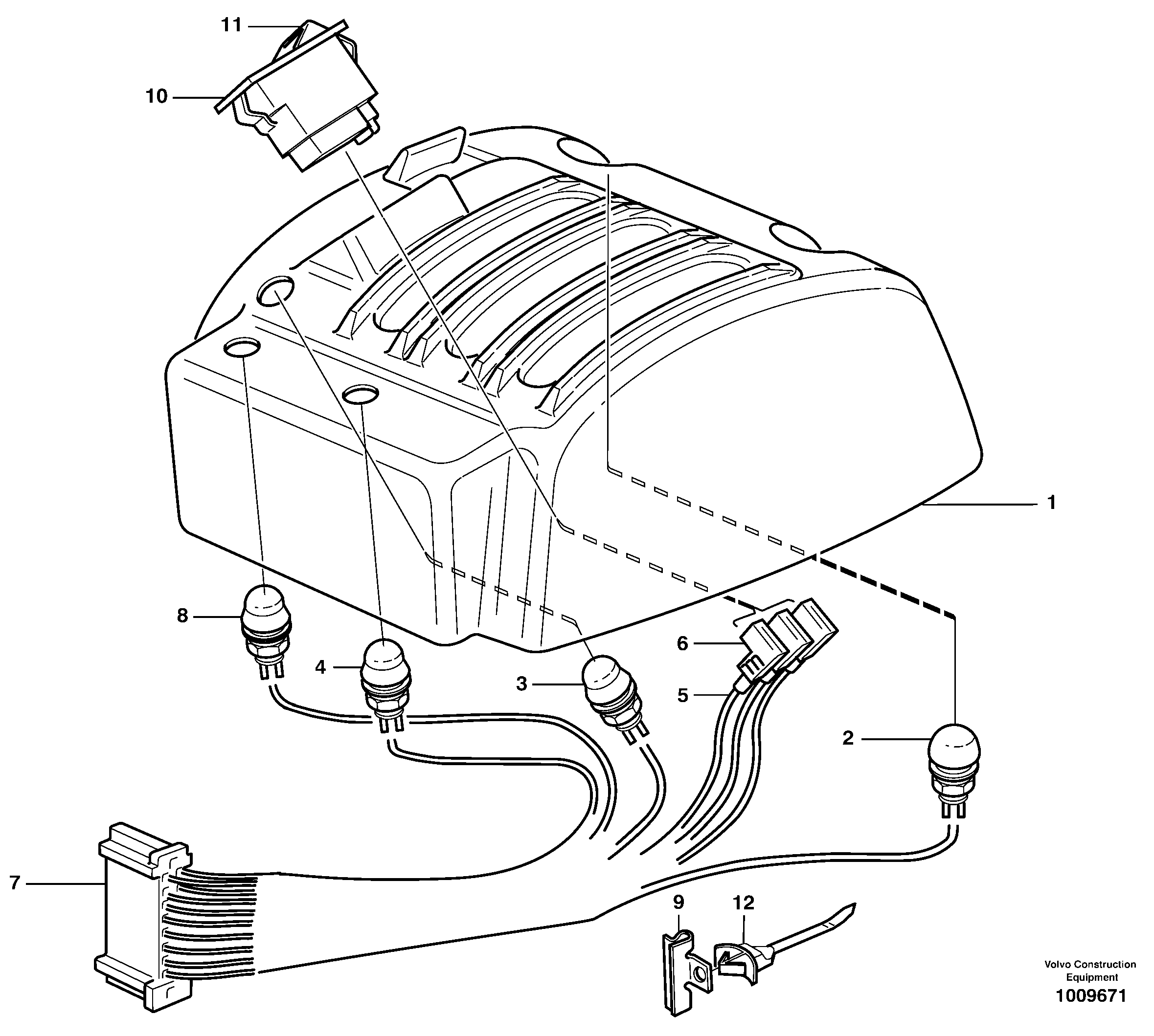 Схема запчастей Volvo L60E - 18141 Cable harnesses, servo valve L60E