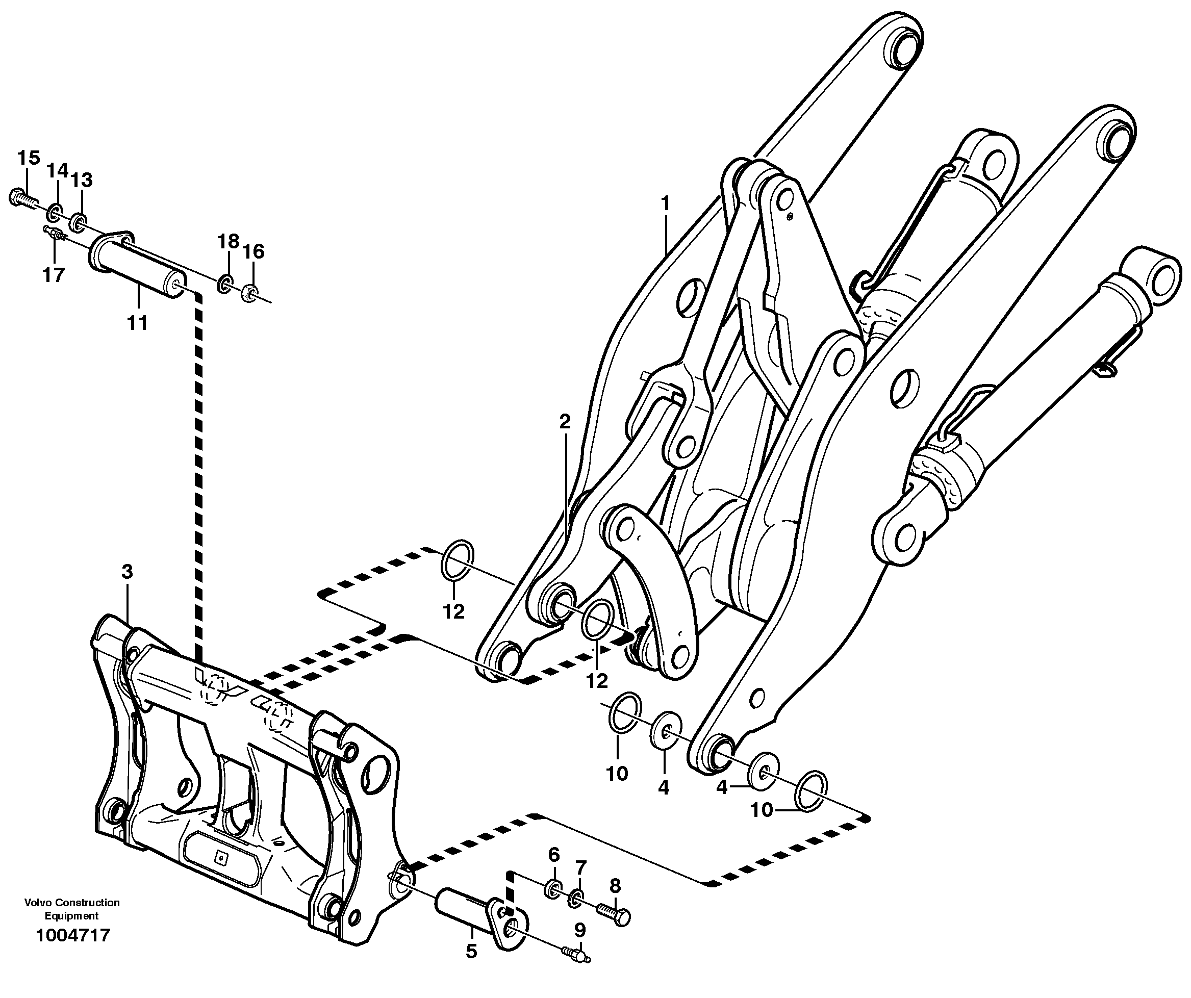 Схема запчастей Volvo L60E - 44532 Assemble attachment bracket L60E