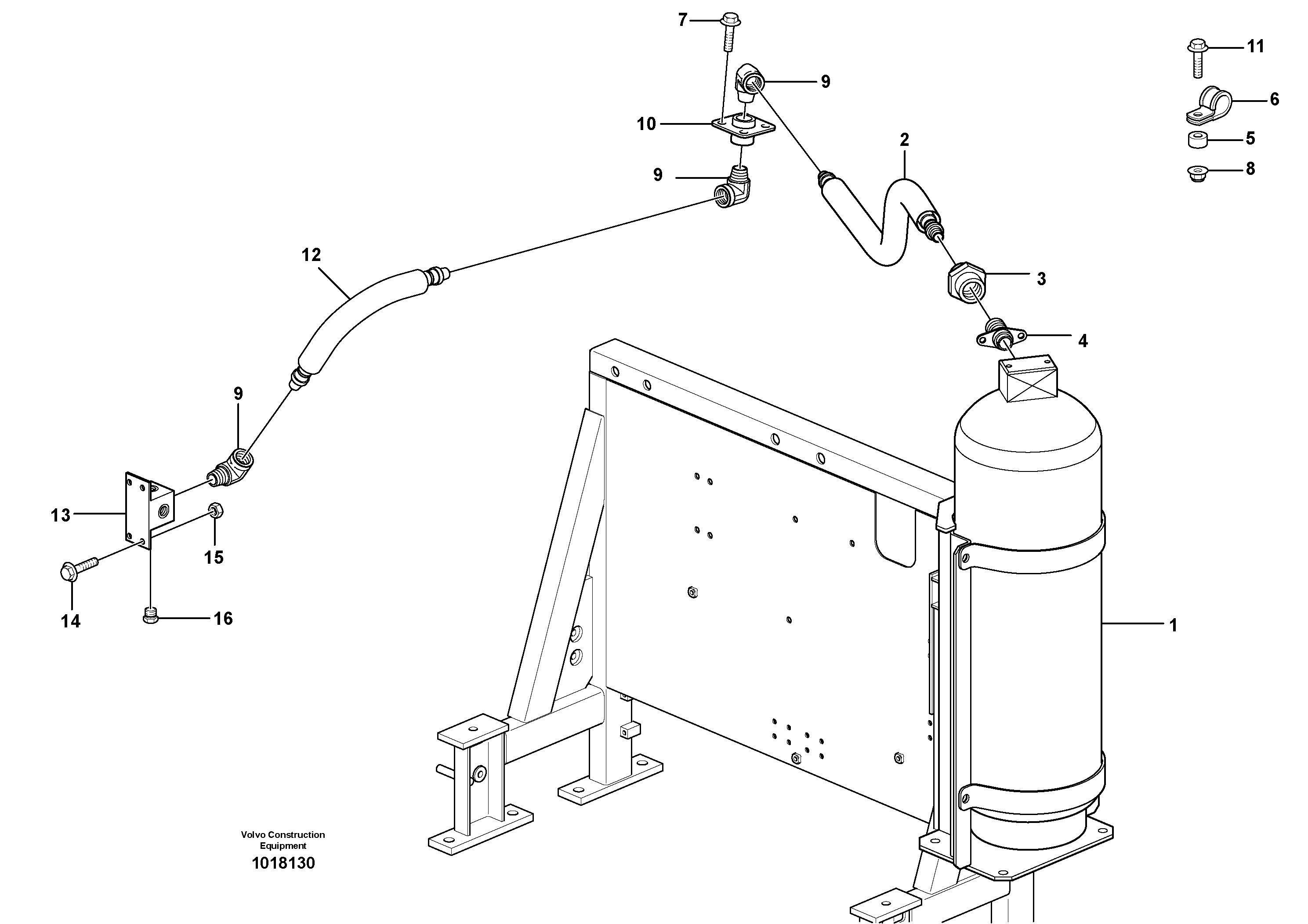 Схема запчастей Volvo L60E - 45205 Fire suppression system L60E